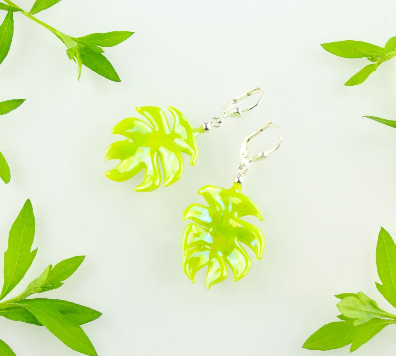 Orecchini "Monstera