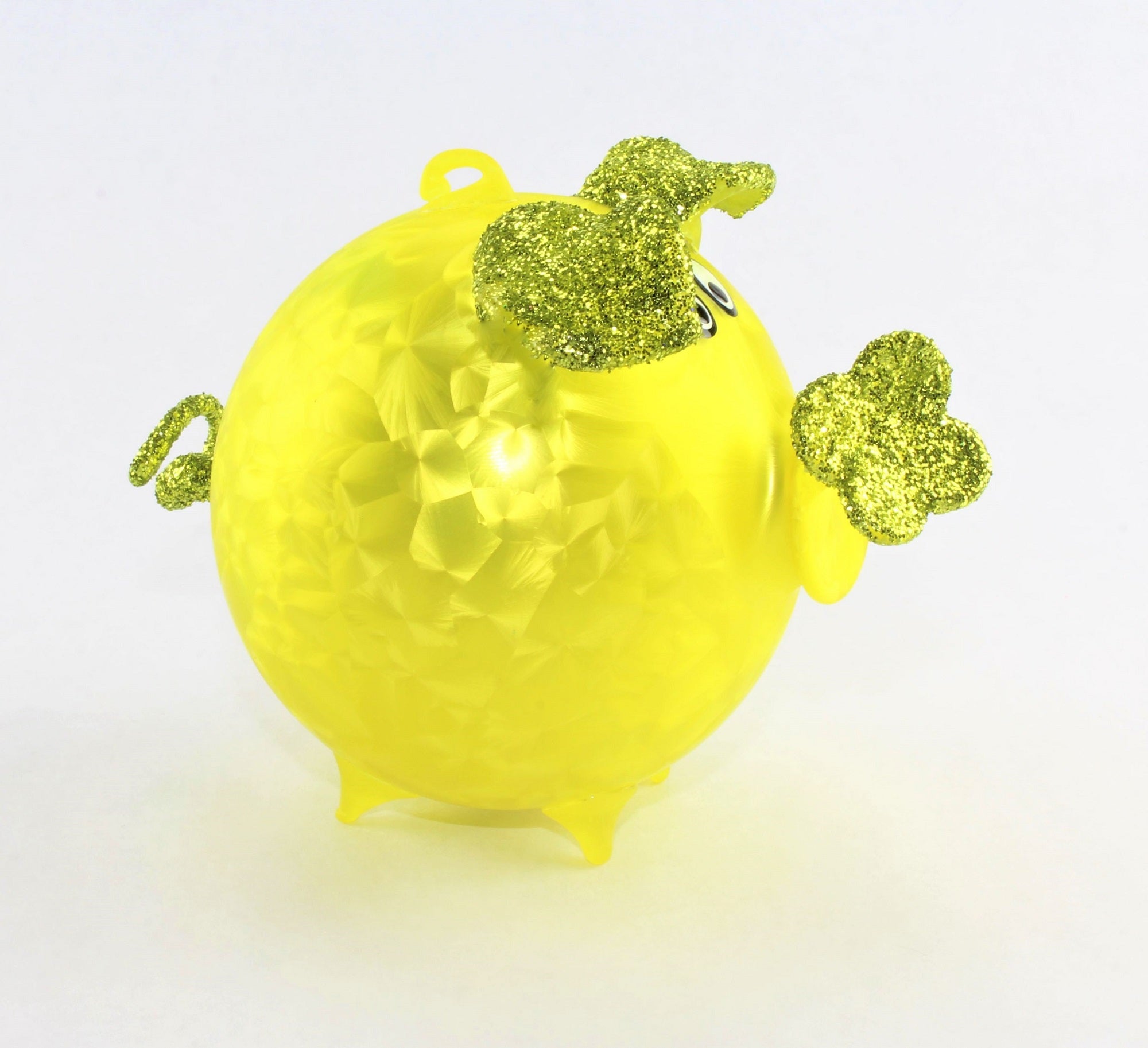 Cochon porte-bonheur en verre , glace mat