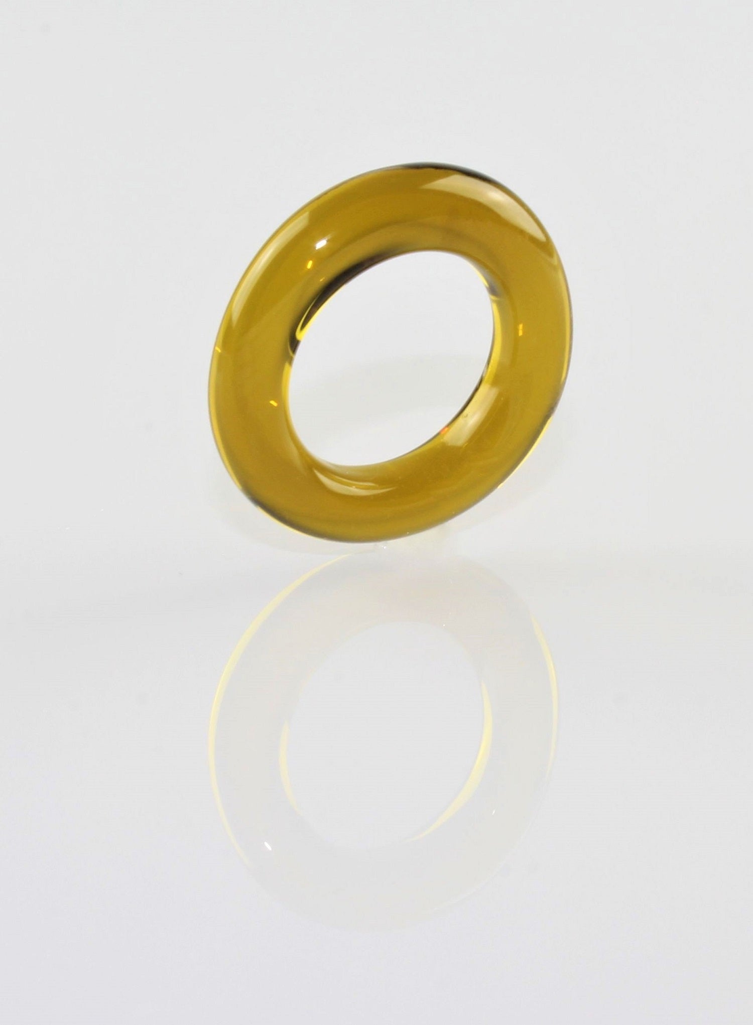 Ring "Loop" Borosilikatglas Olivine klar