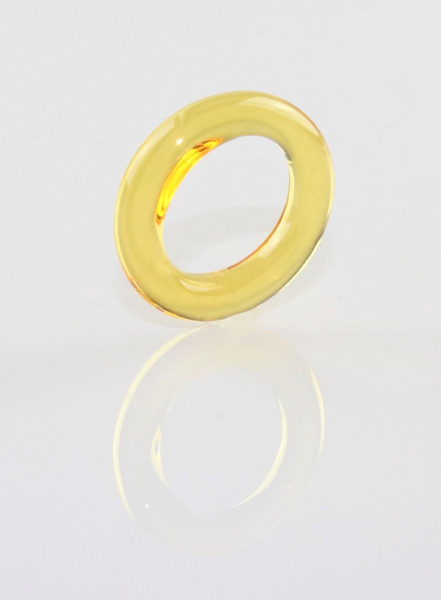 Ring "Loop" Borosilikatglas Citrin klar