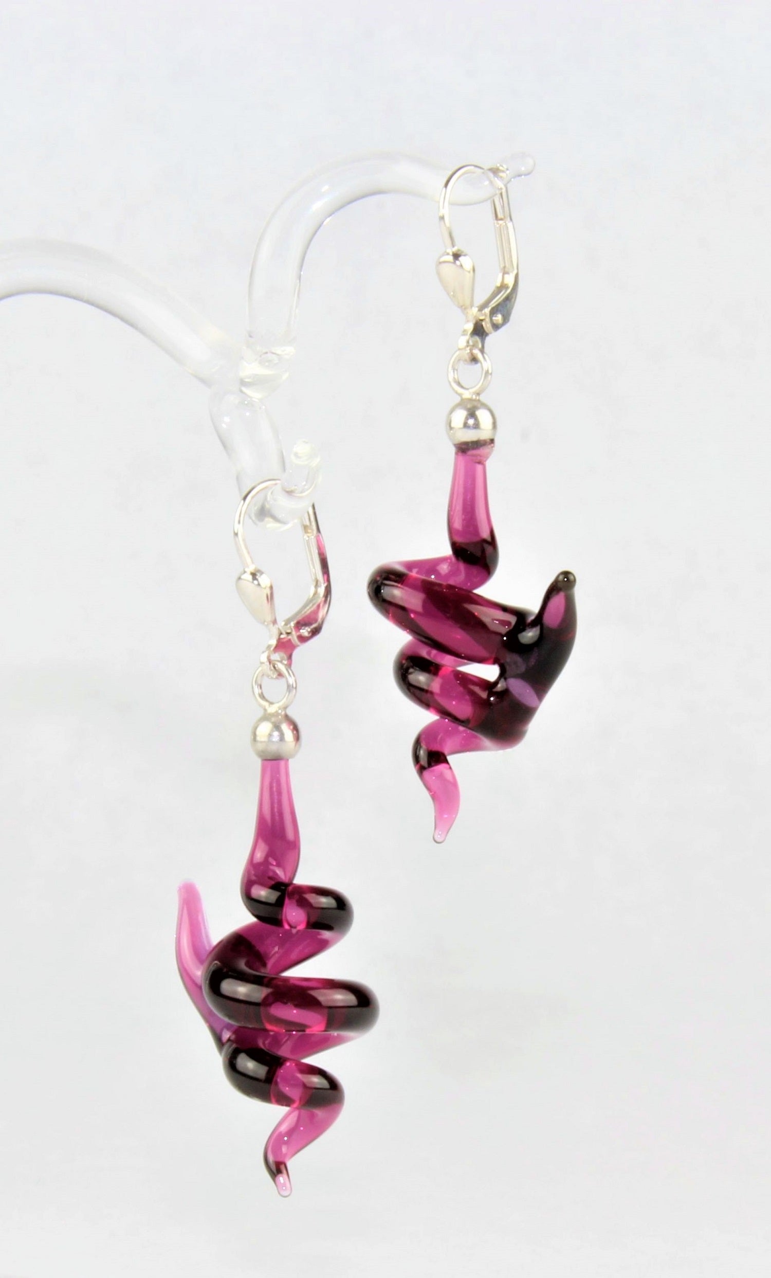 Boucles d'oreilles "Holly" colorées claires , argent 925/000 rhodié