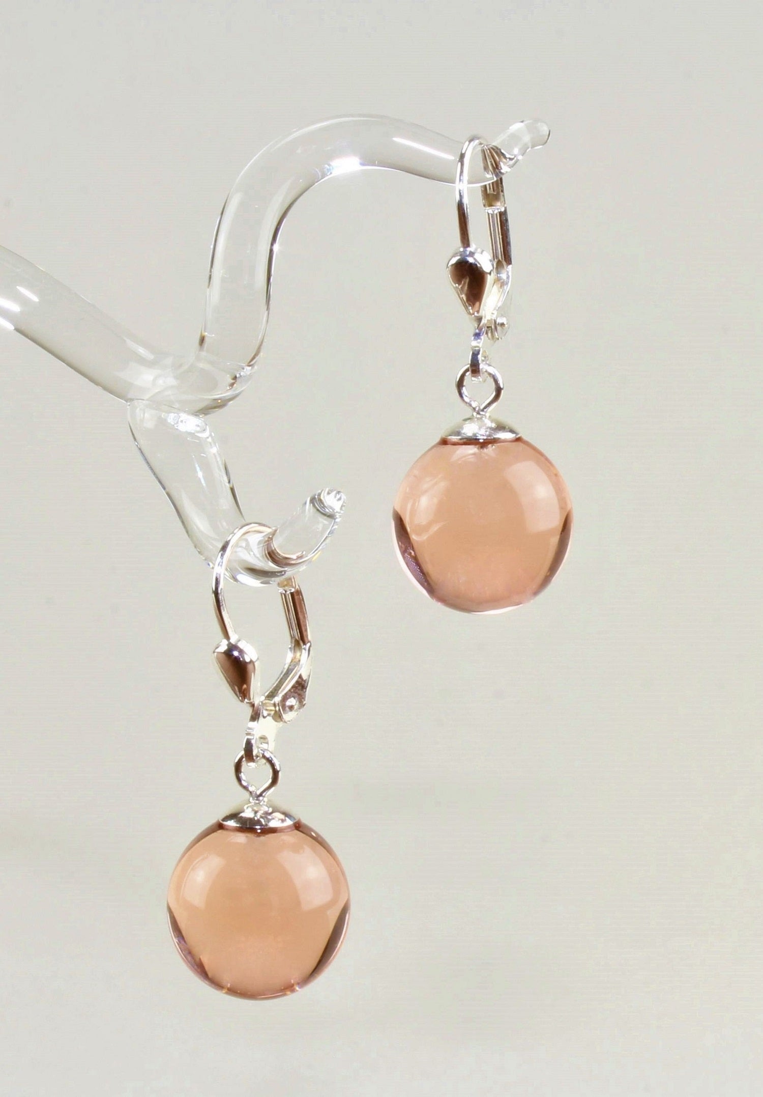 Boucles d'oreilles Boule colorée , argent 925/000 rhodié