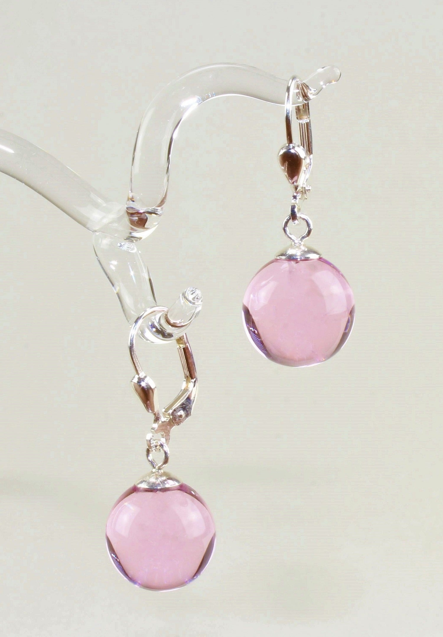 Boucles d'oreilles Boule colorée , argent 925/000 rhodié