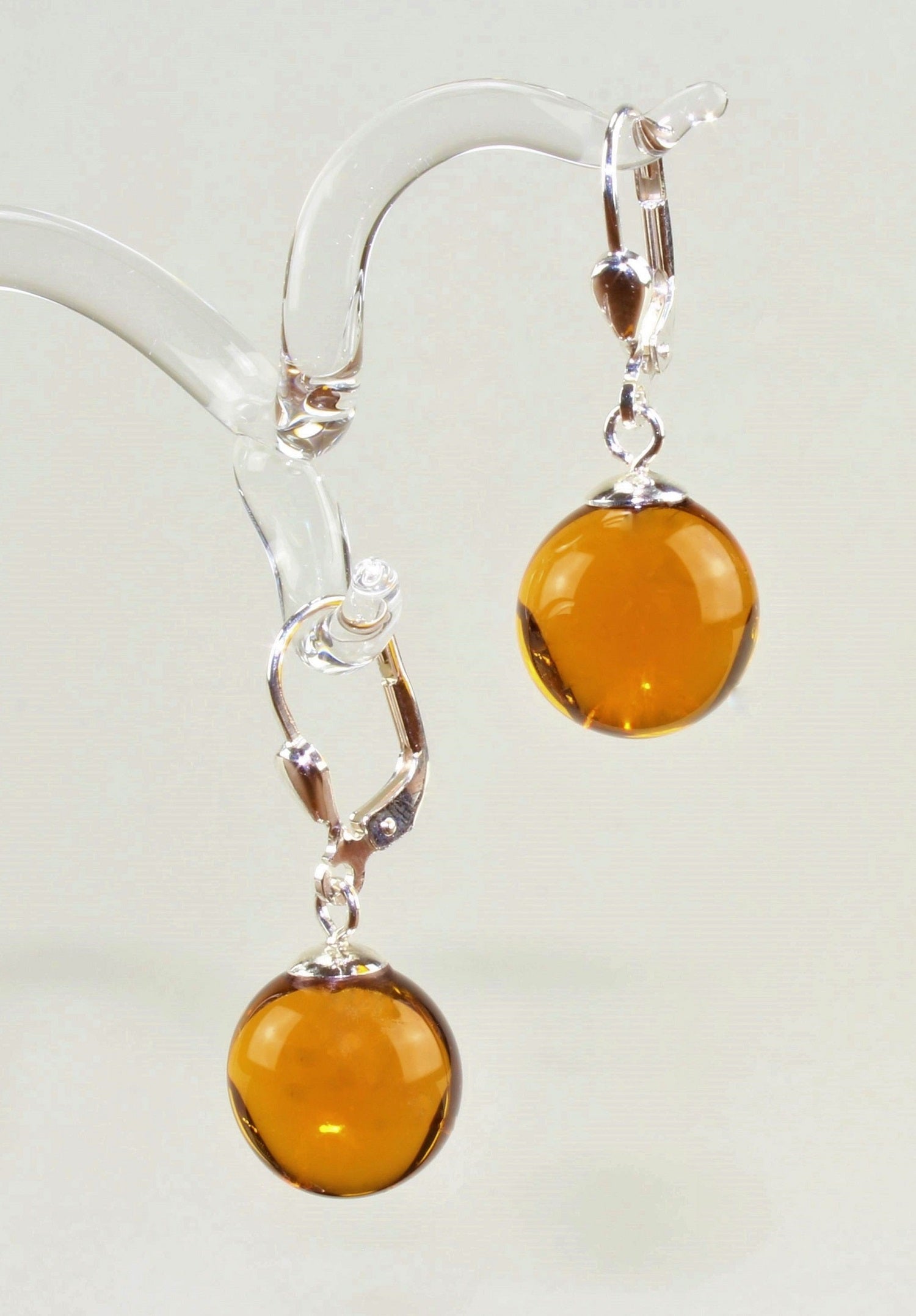 Boucles d'oreilles Boule colorée , argent 925/000 rhodié