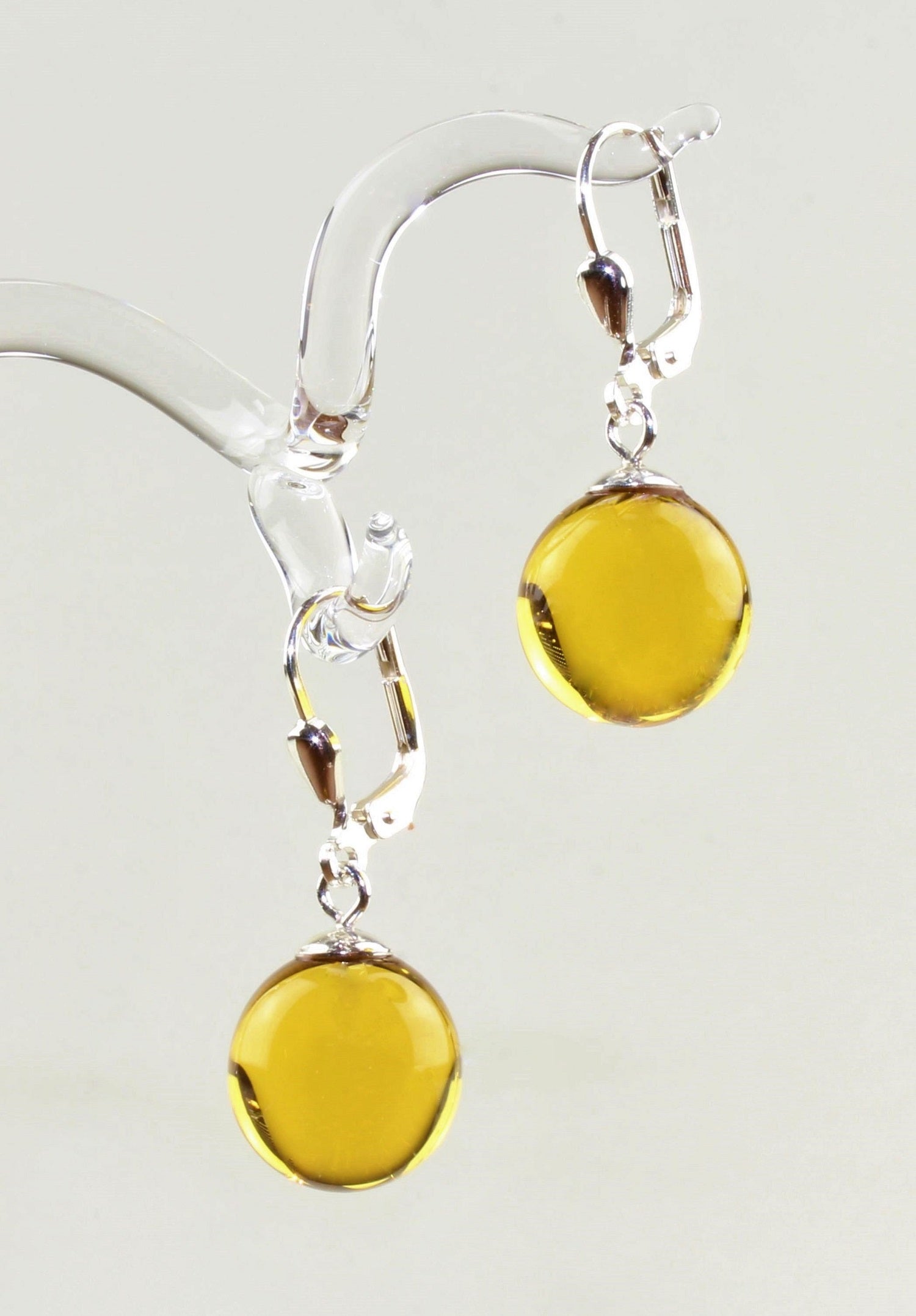 Boucles d'oreilles Boule colorée , argent 925/000 rhodié