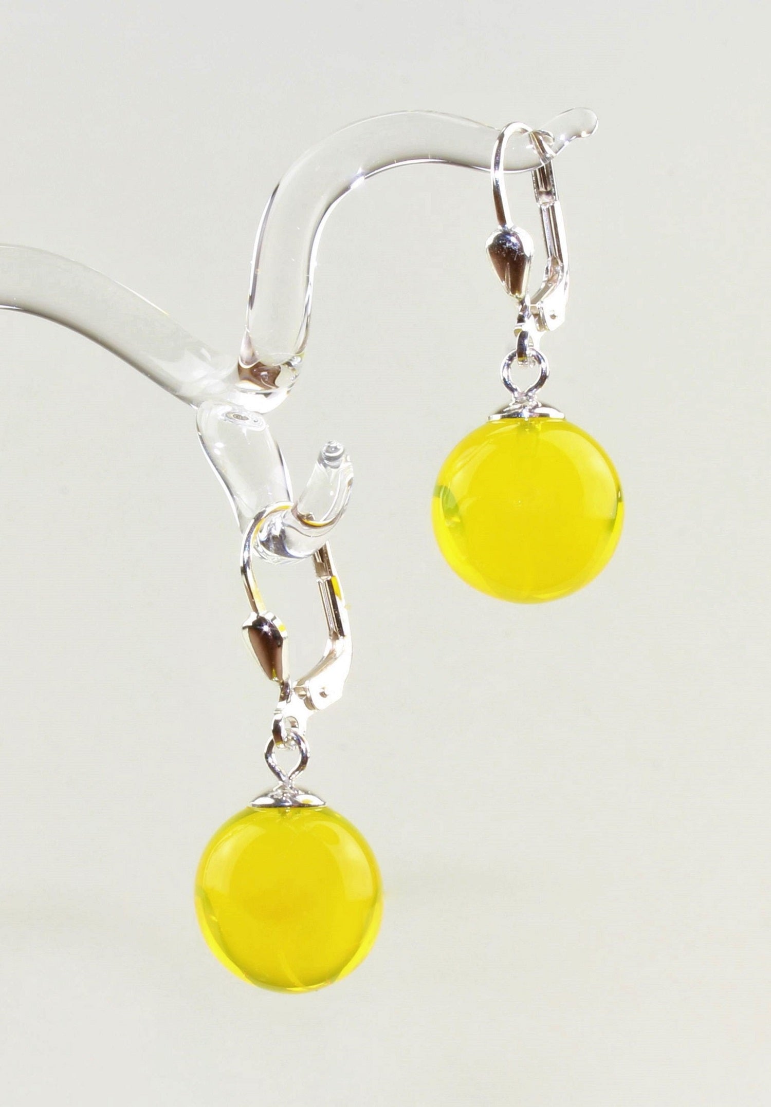 Boucles d'oreilles Boule colorée , argent 925/000 rhodié