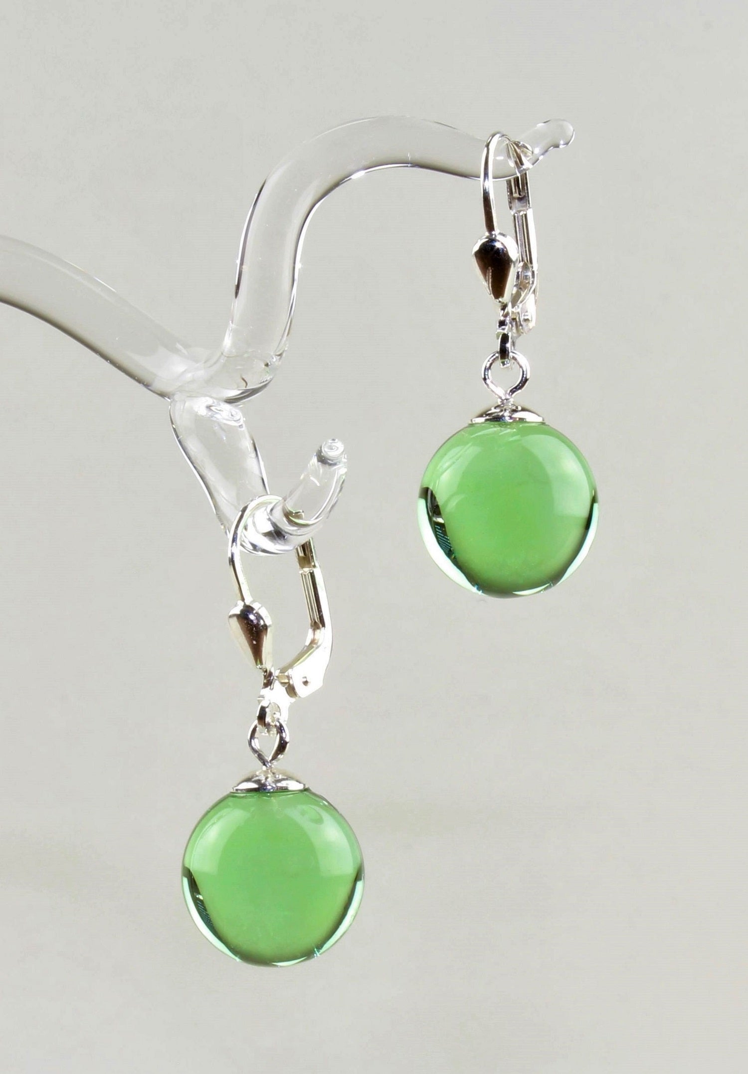 Boucles d'oreilles Boule colorée , argent 925/000 rhodié