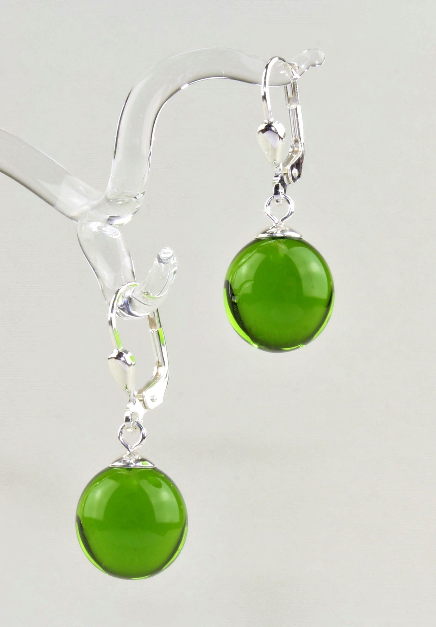 Boucles d'oreilles Boule colorée , argent 925/000 rhodié