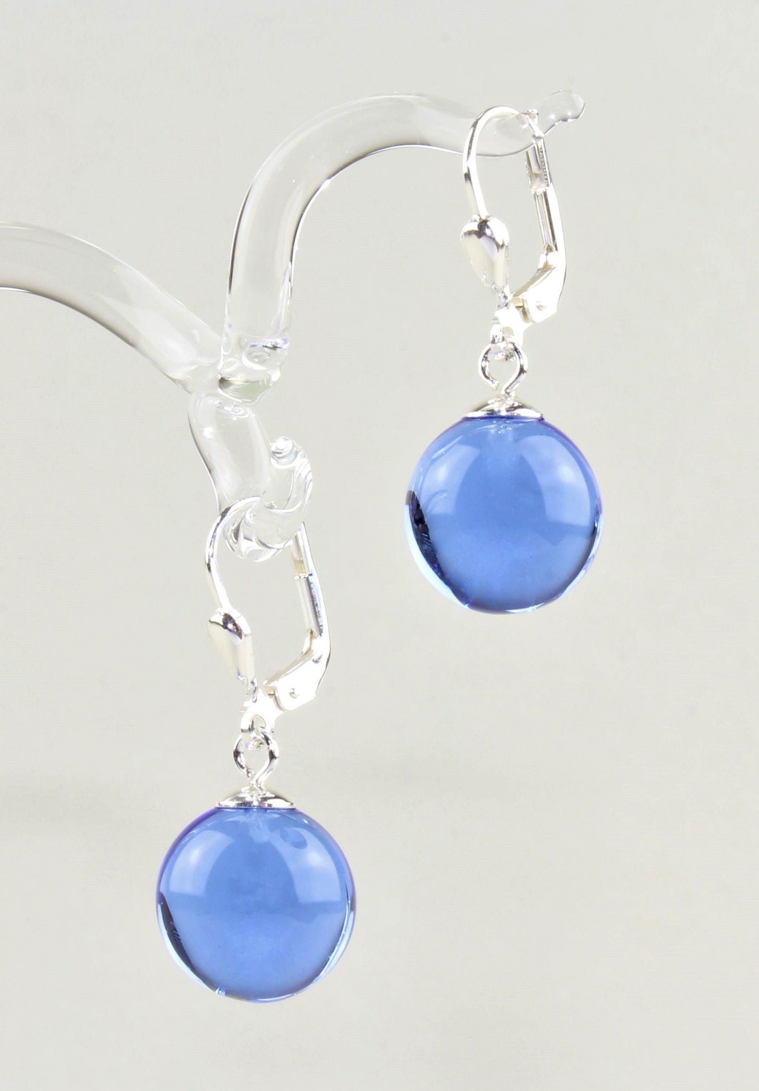 Boucles d'oreilles Boule colorée , argent 925/000 rhodié