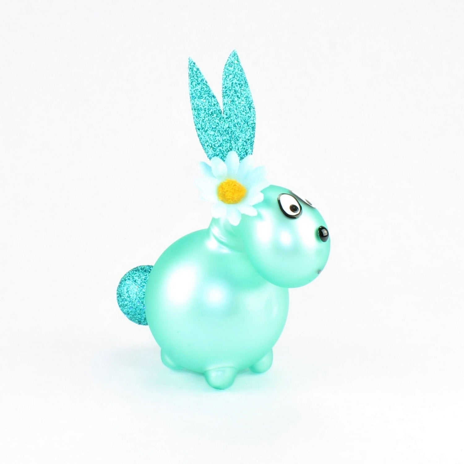 Lapin Malachite mat avec et sans bouche à baiser, avec décoration, verre borosilicaté 3.3 Duran