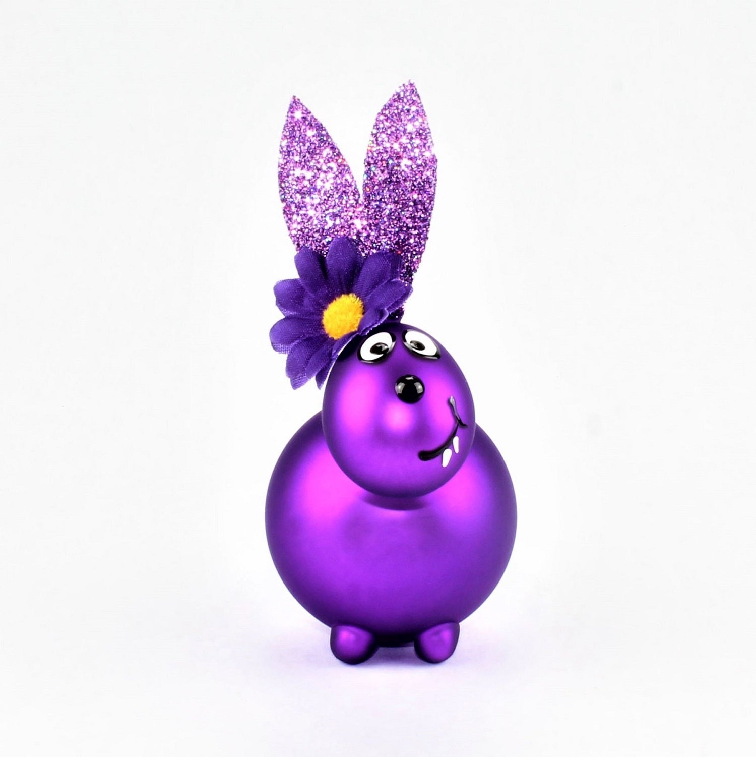 Lapin sauge mat avec et sans bouche à baiser, avec décoration, verre borosilicaté 3.3 Duran