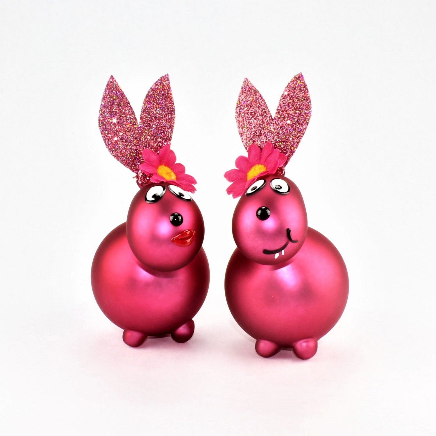 Lapin Baie mat avec et sans bouche à baiser, avec décoration, verre borosilicaté 3.3 Duran