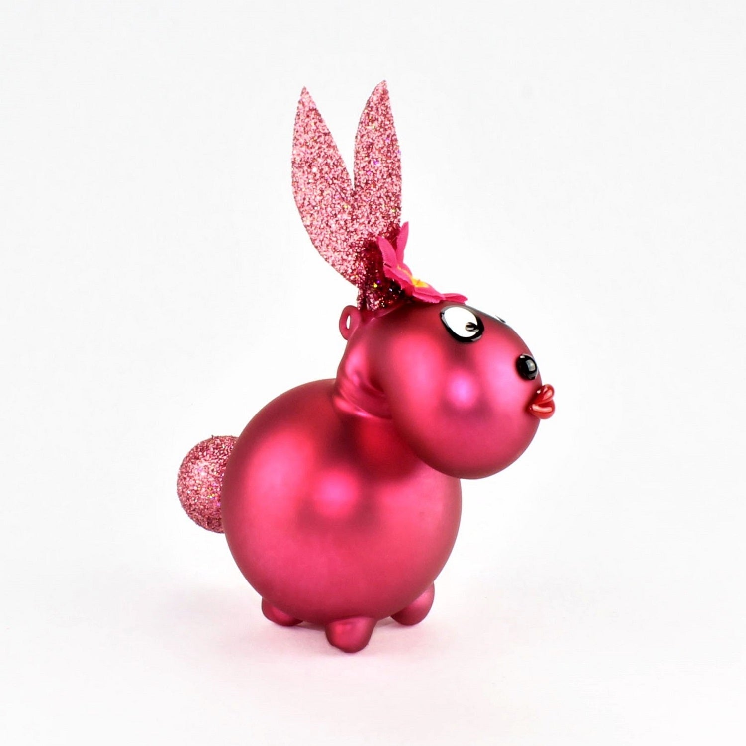 Lapin Baie mat avec et sans bouche à baiser, avec décoration, verre borosilicaté 3.3 Duran
