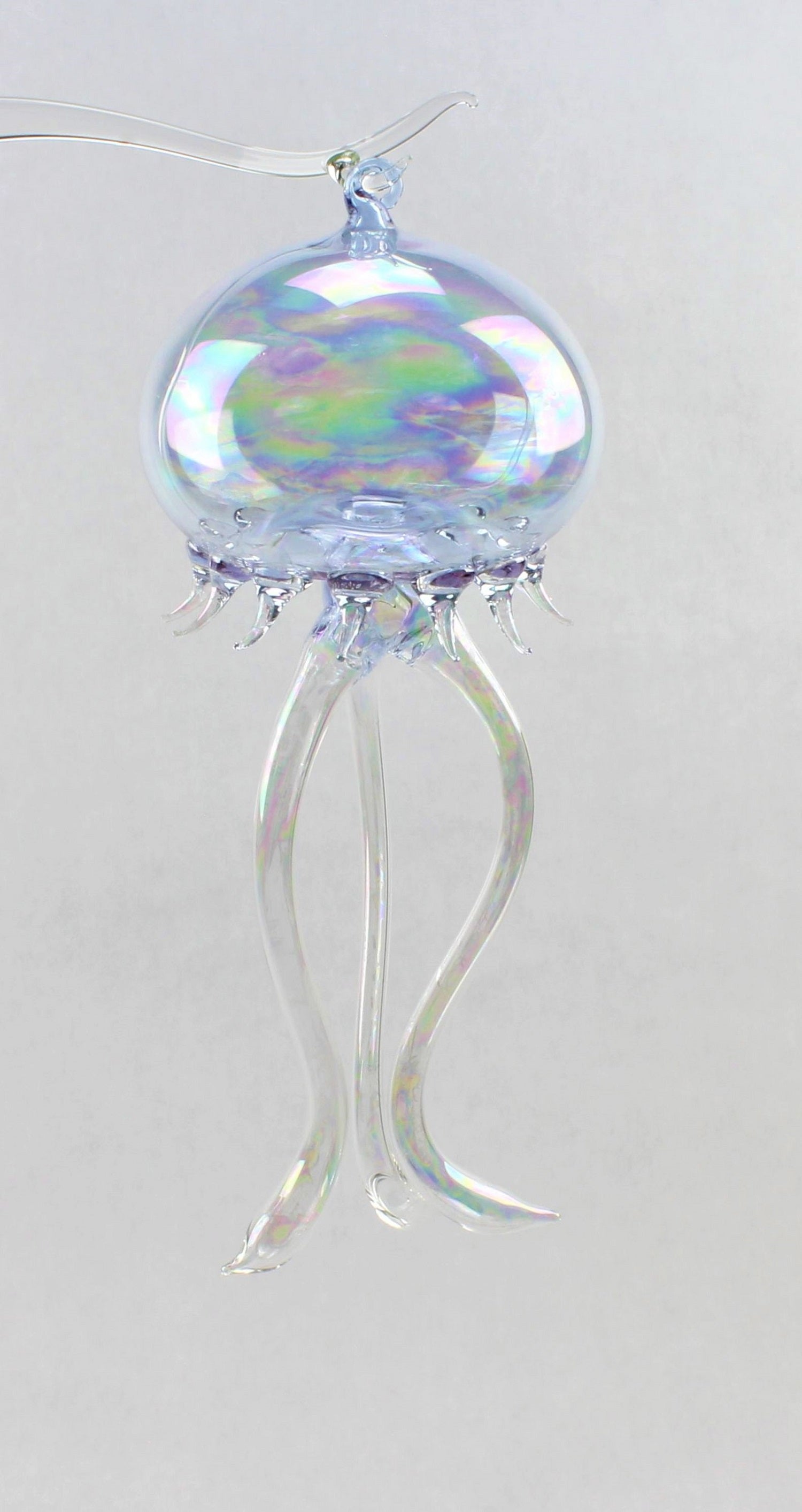 Medusa, color cristallo, lunghezza 20-22 cm, materiale: vetro borosilicato