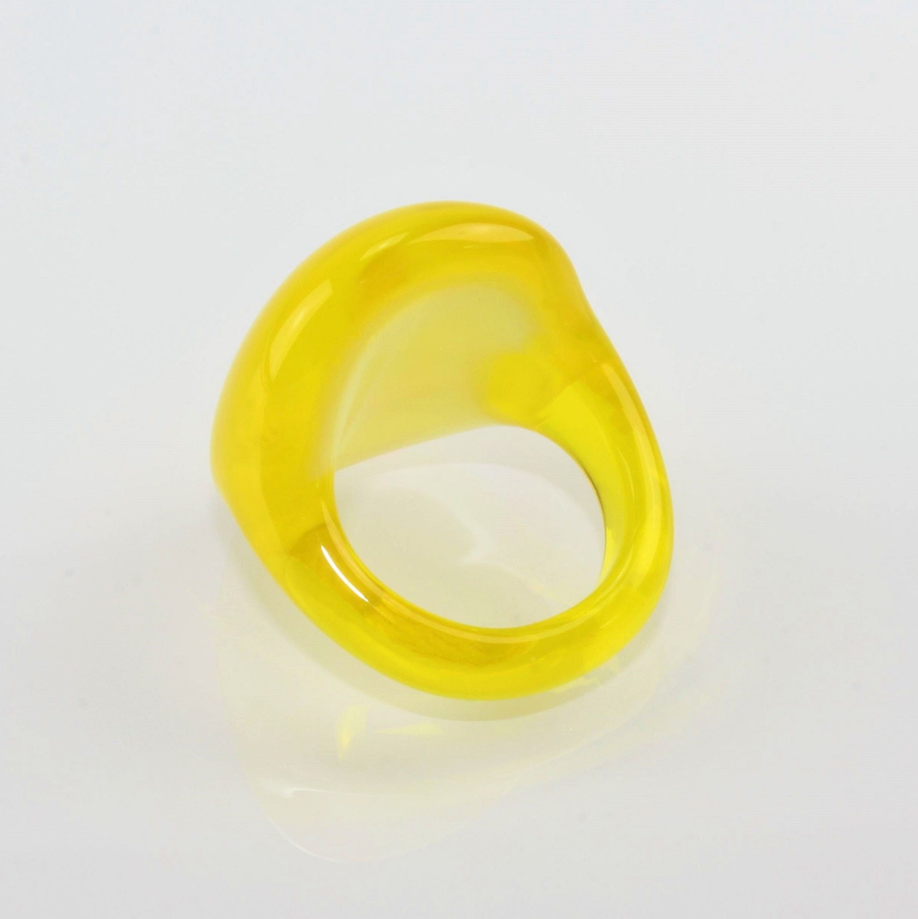 Ring "Madame" Farbe: Zitrone , Material: Borosilikatglas, Deckel Größe 32 mm