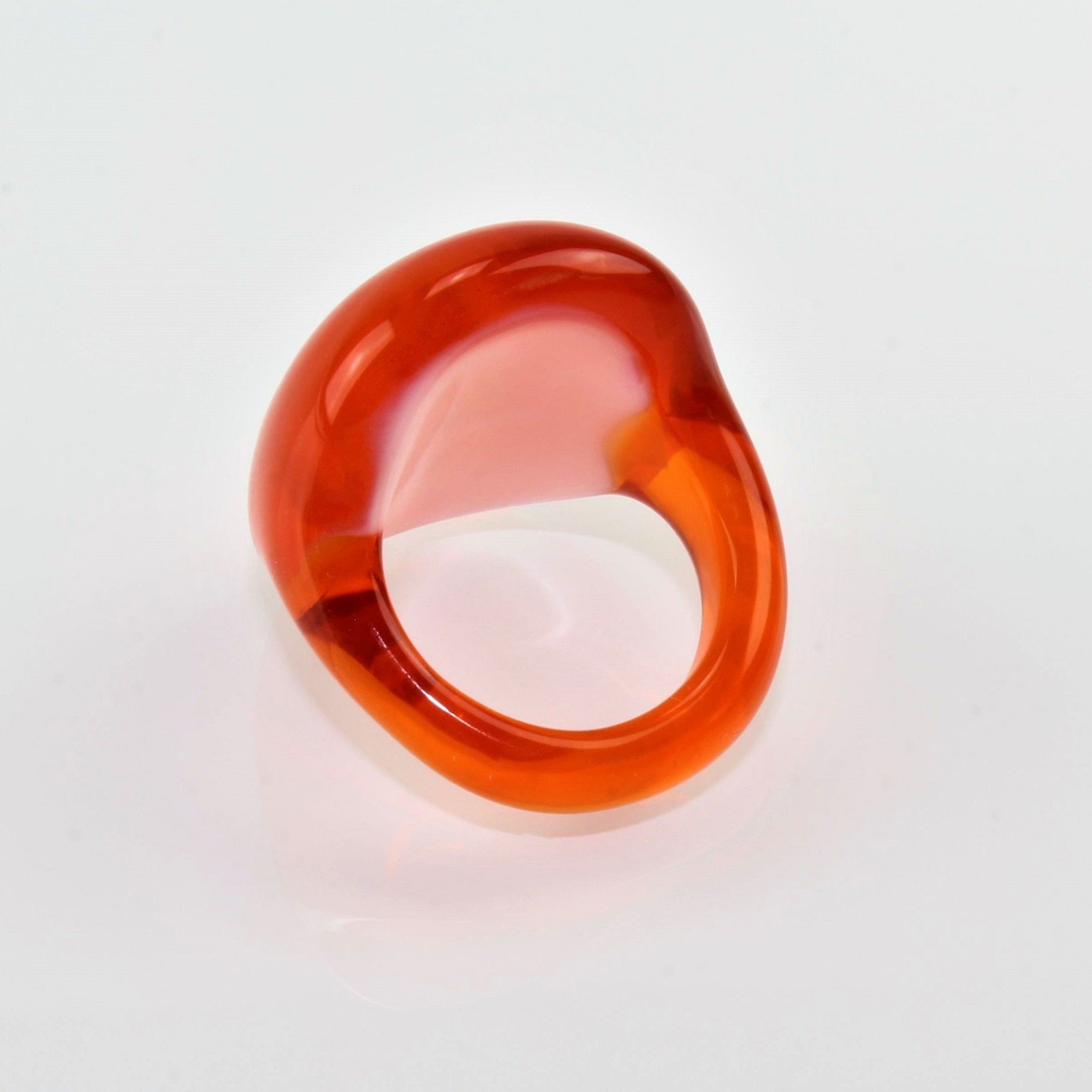 Ring "Madame" Farbe: Kamelie, Material: Borosilikatglas, Deckel Größe 32 mm