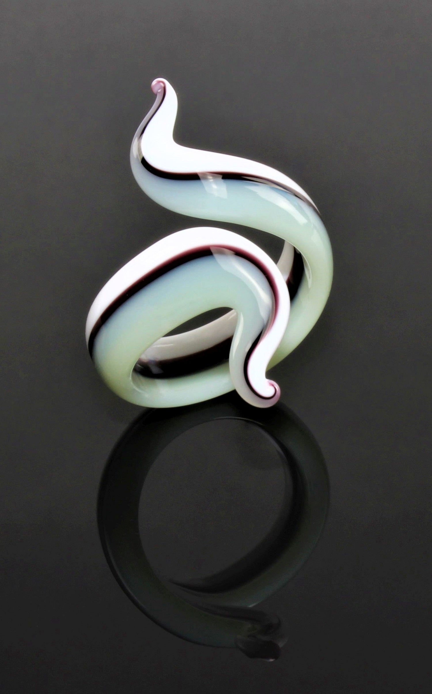 Ring "Eva", Mint , Borosilikatglas