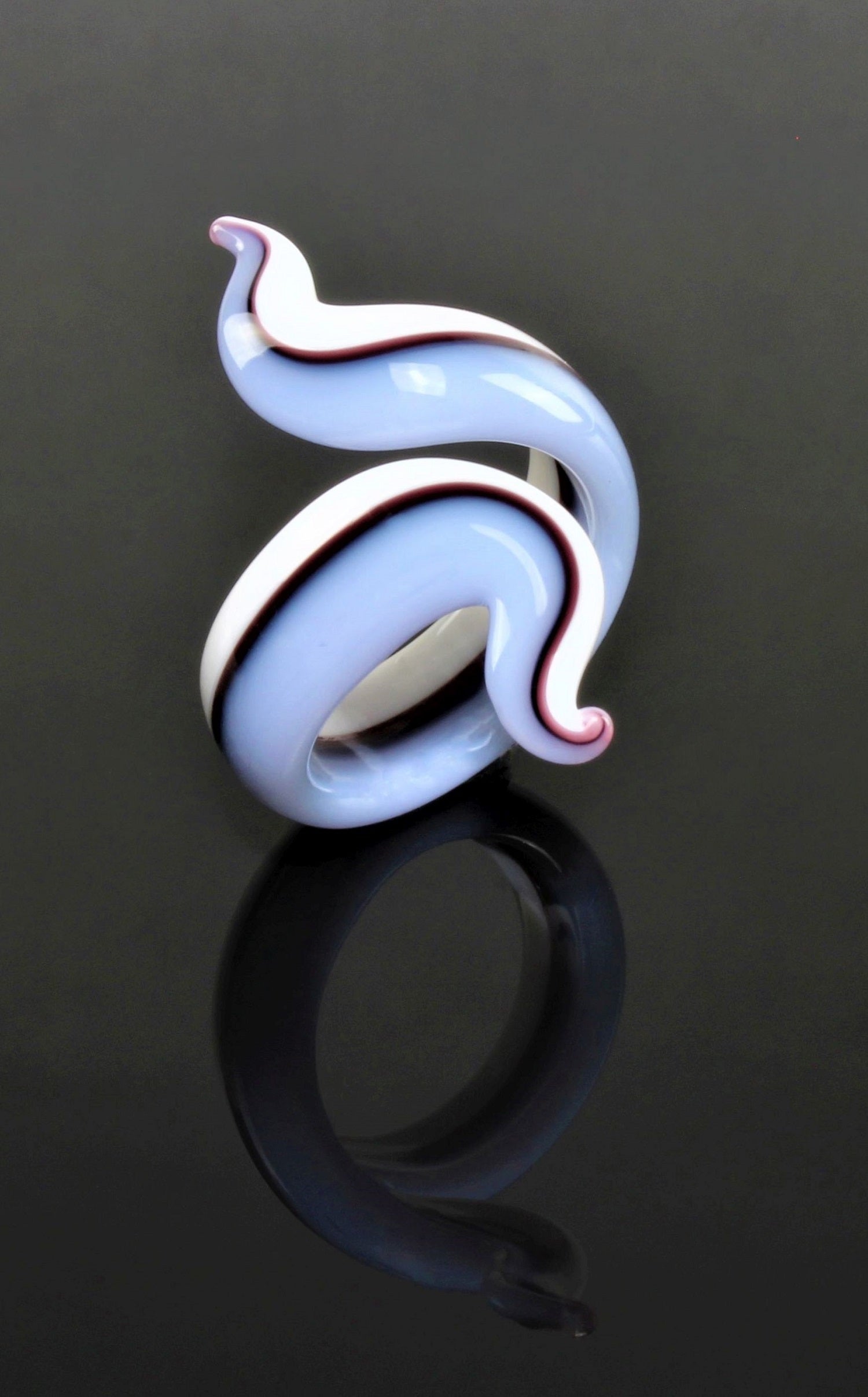 Anello "Eva", lilla, vetro borosilicato