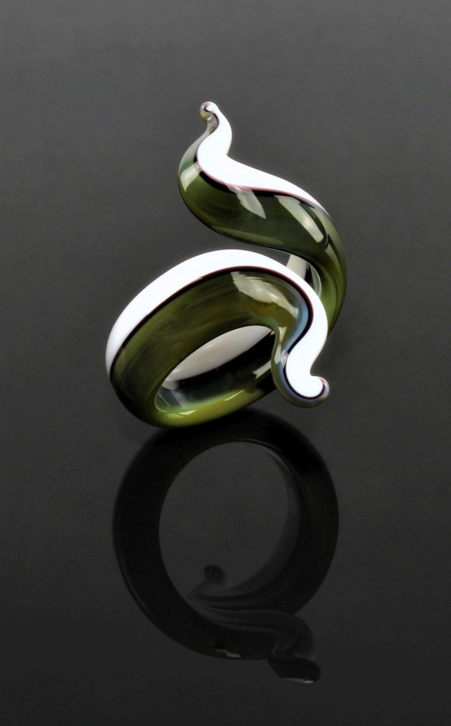 Ring "Eva", Tannengrün , Borosilikatglas