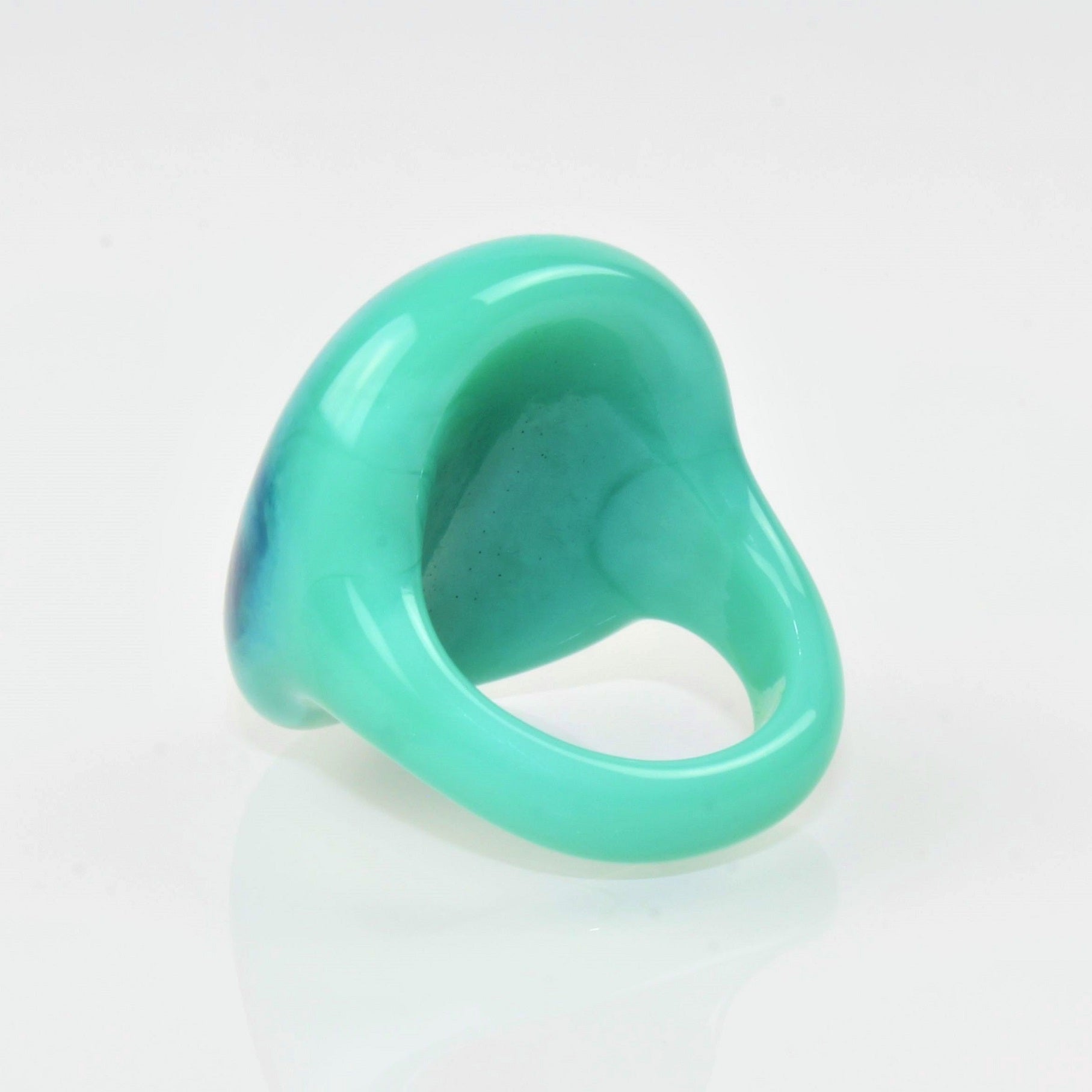 Ring "Madame" Blaues Meer opak