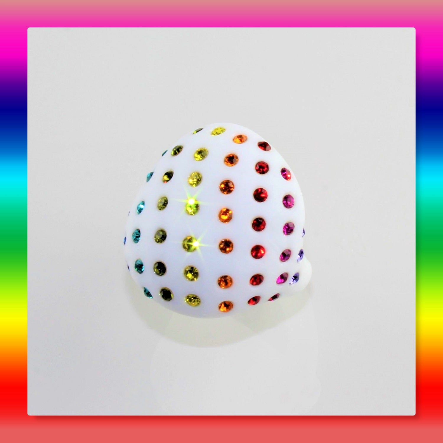 Bague "Charlotte" arc-en-ciel