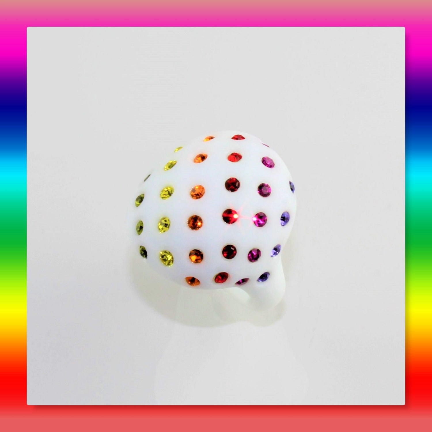 Bague "Charlotte" arc-en-ciel