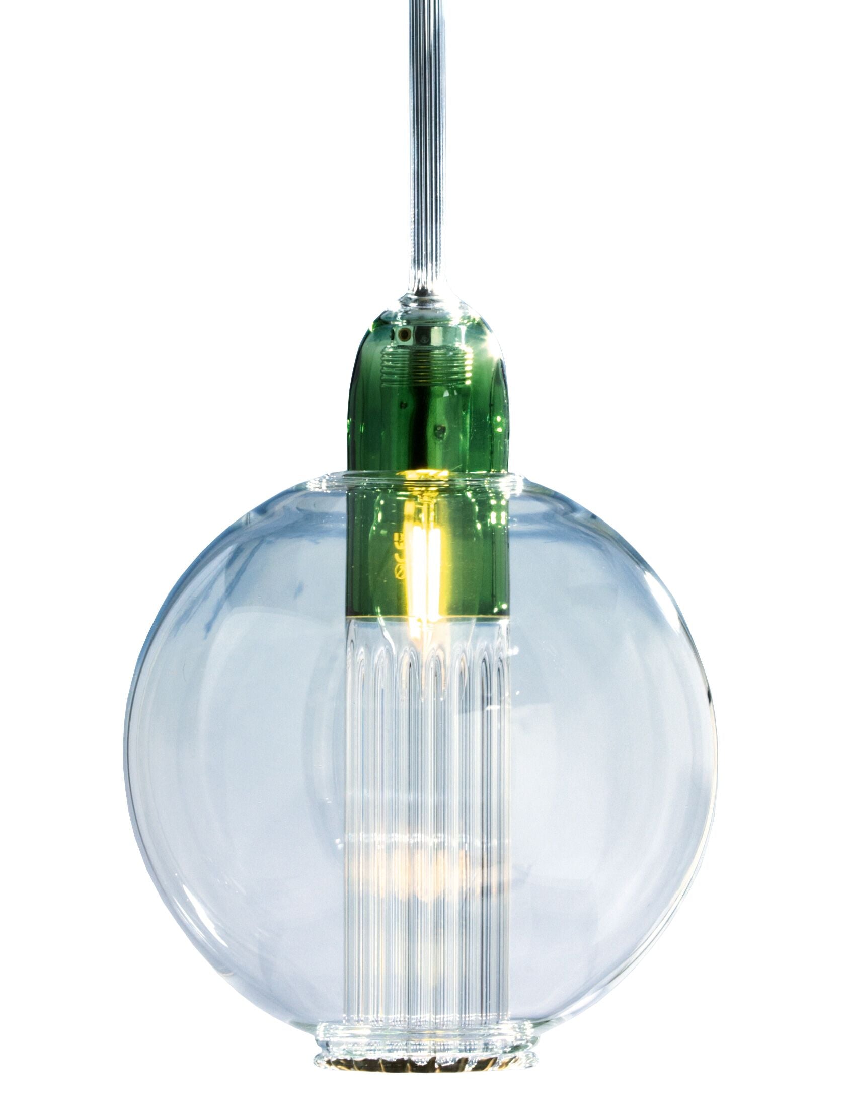Lampe Balle vert foncé / haut