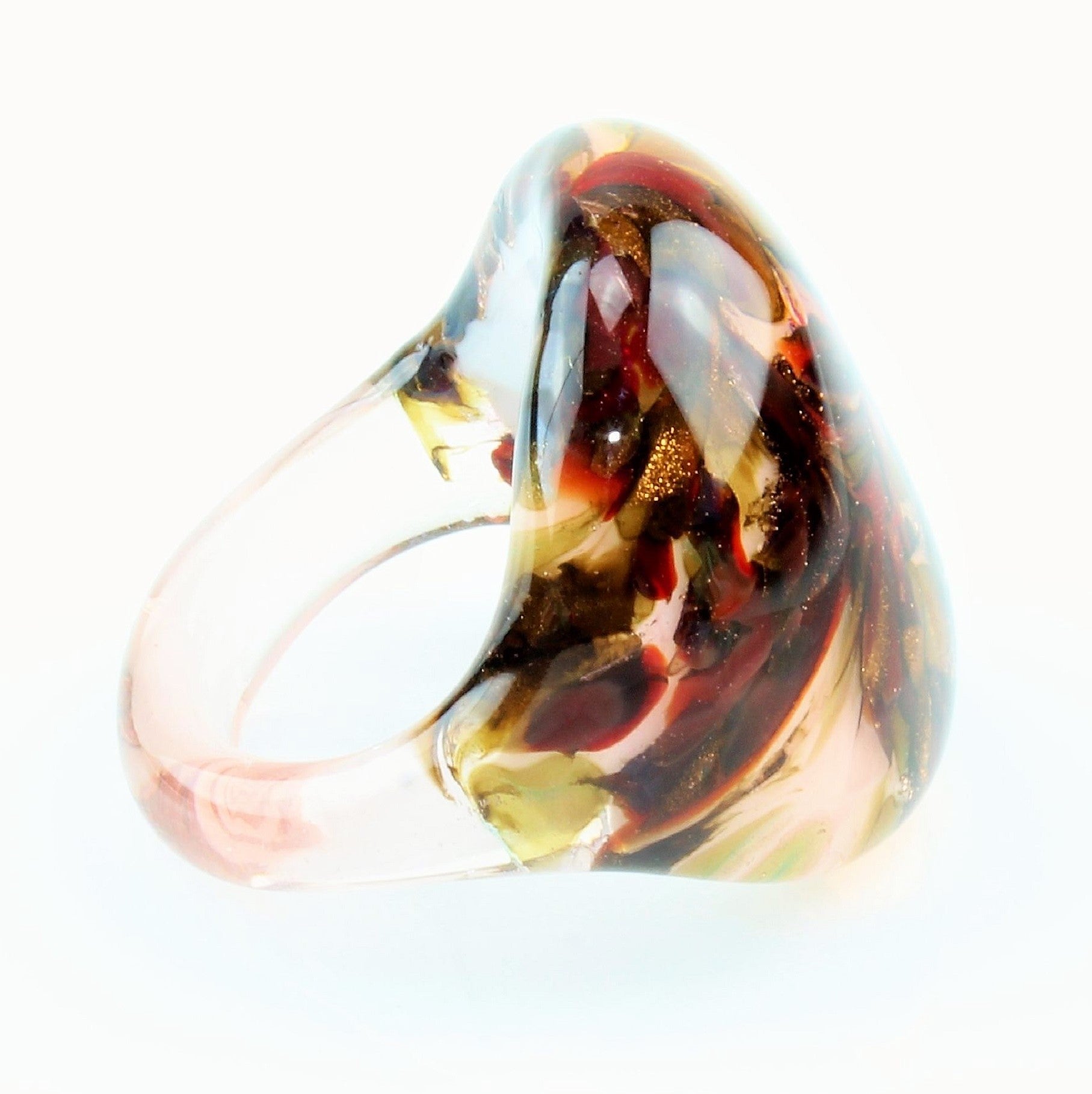 Ring "Madame" colorful marbled
