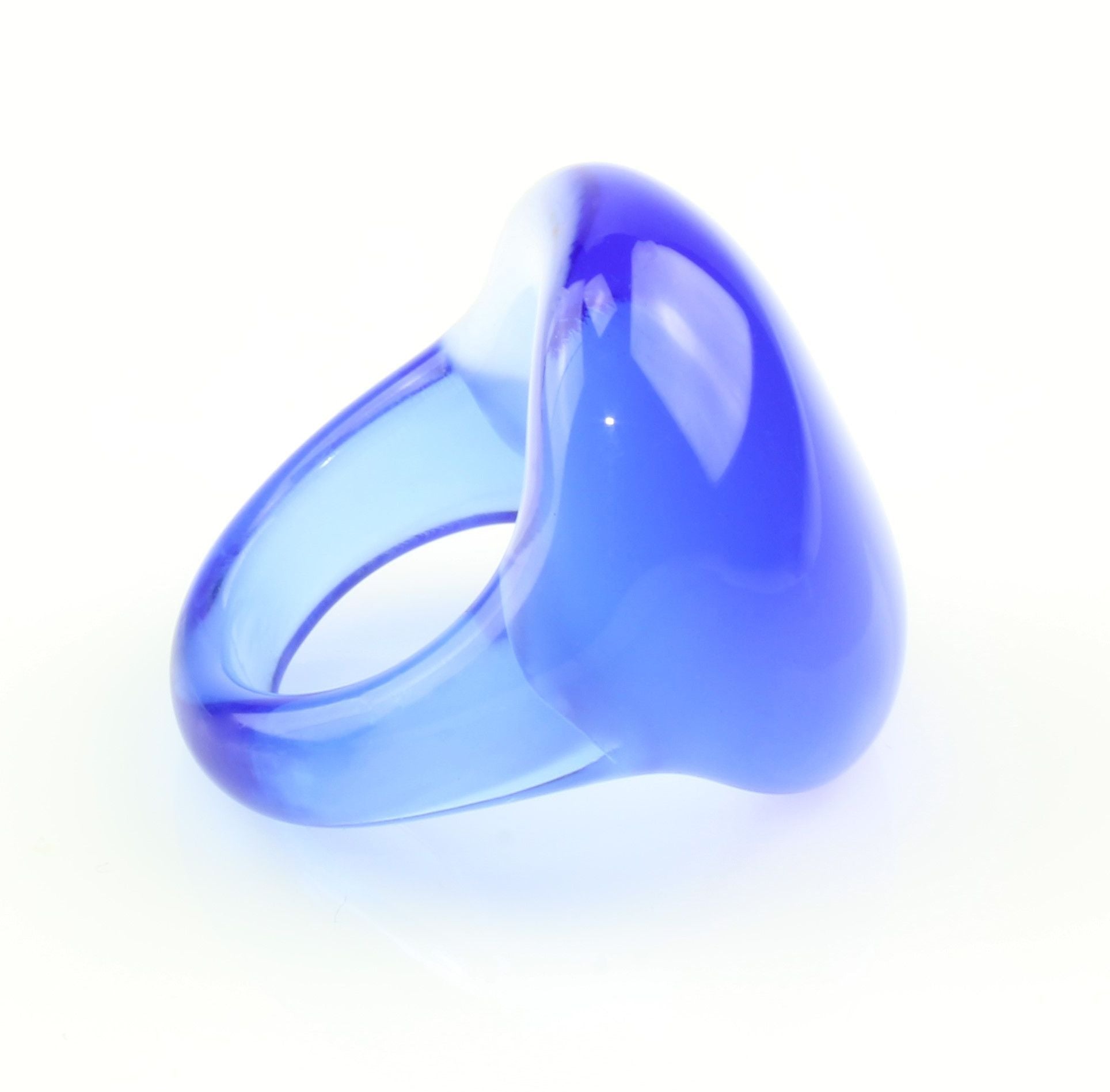 Bague "Madame" bleu moyen