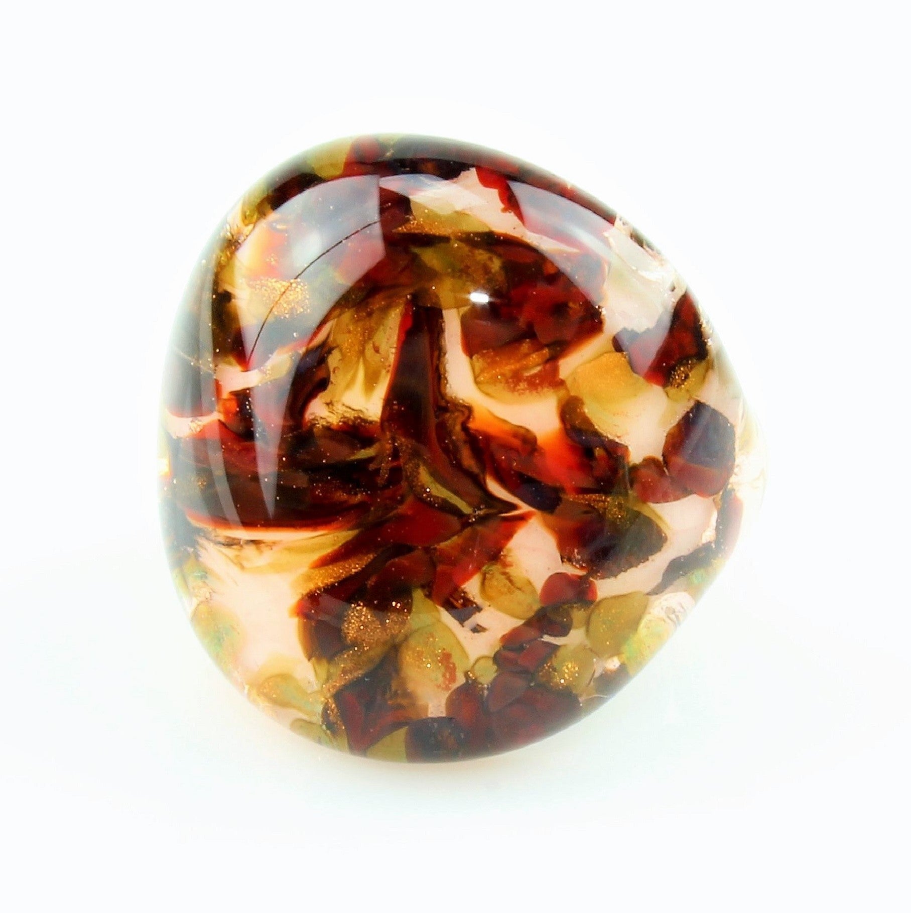 Ring "Madame" colorful marbled