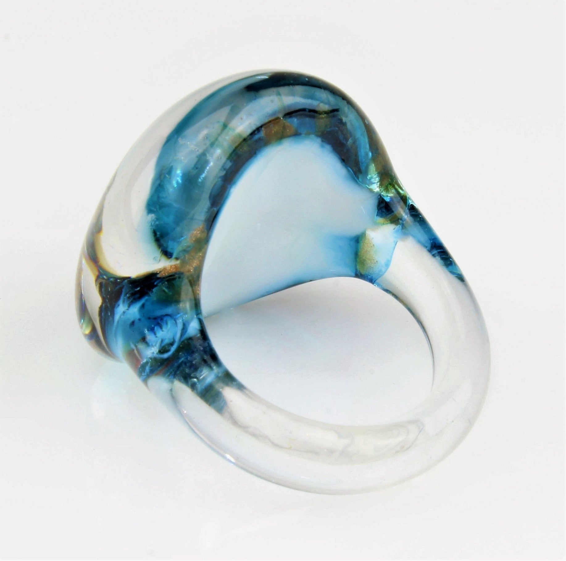 Ring "Madame" türkis marmoriert