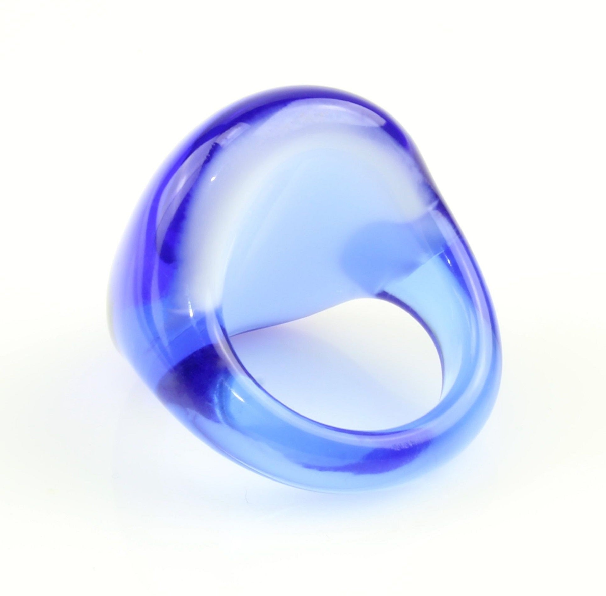 Bague "Madame" bleu moyen