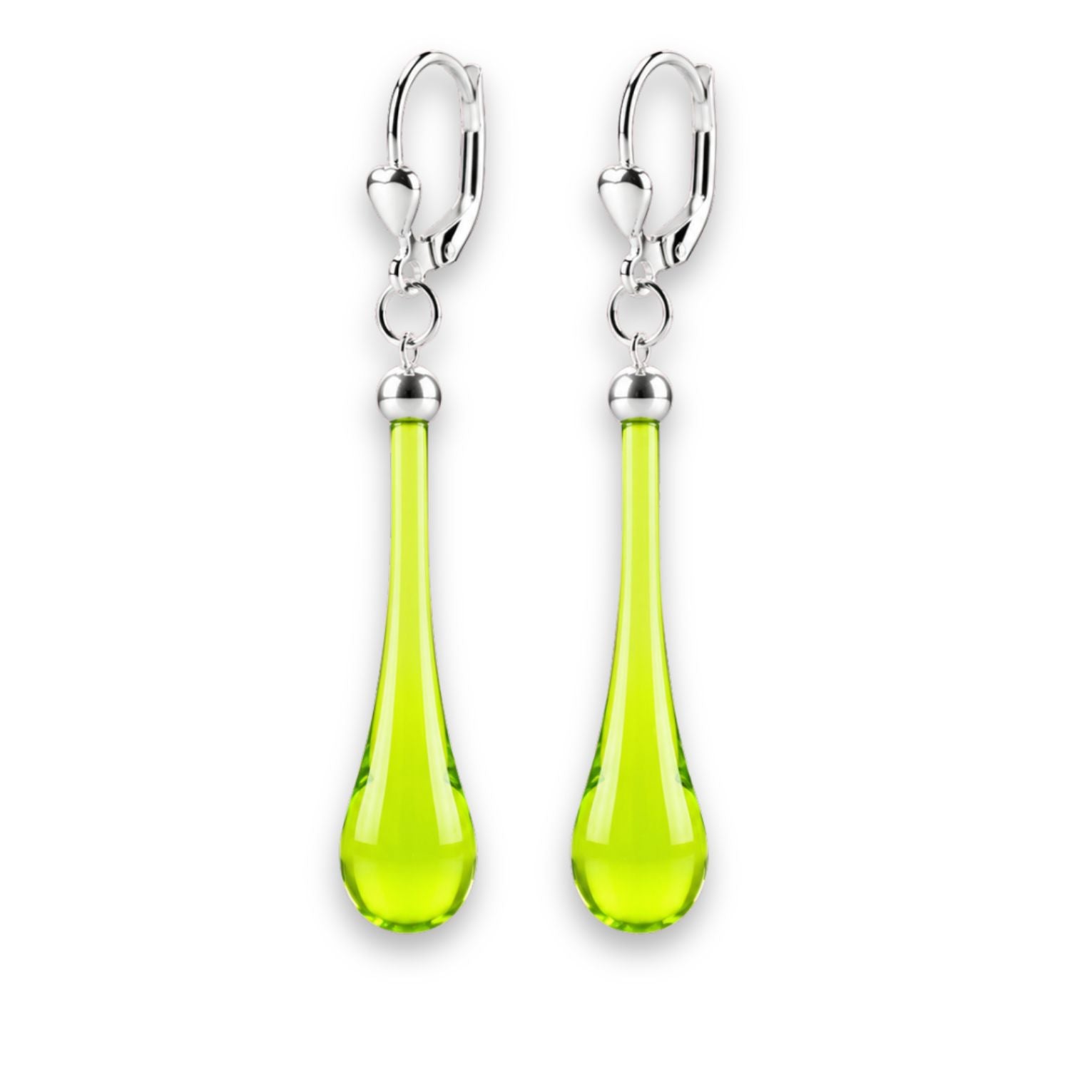 Tropfen Ohrringe 925 Silber – mundgeblasenes Glas, viele Farben