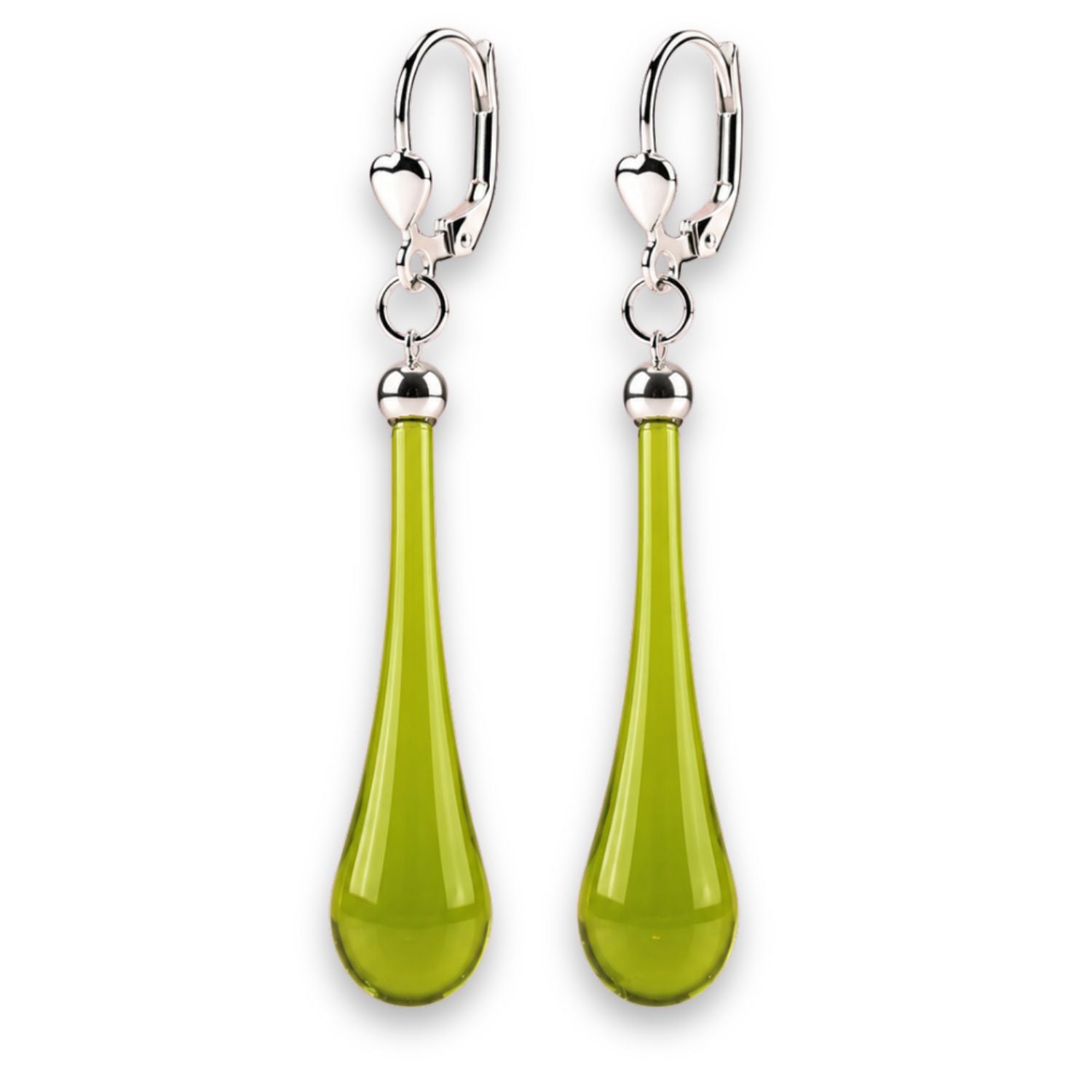 Tropfen Ohrringe 925 Silber – mundgeblasenes Glas, viele Farben
