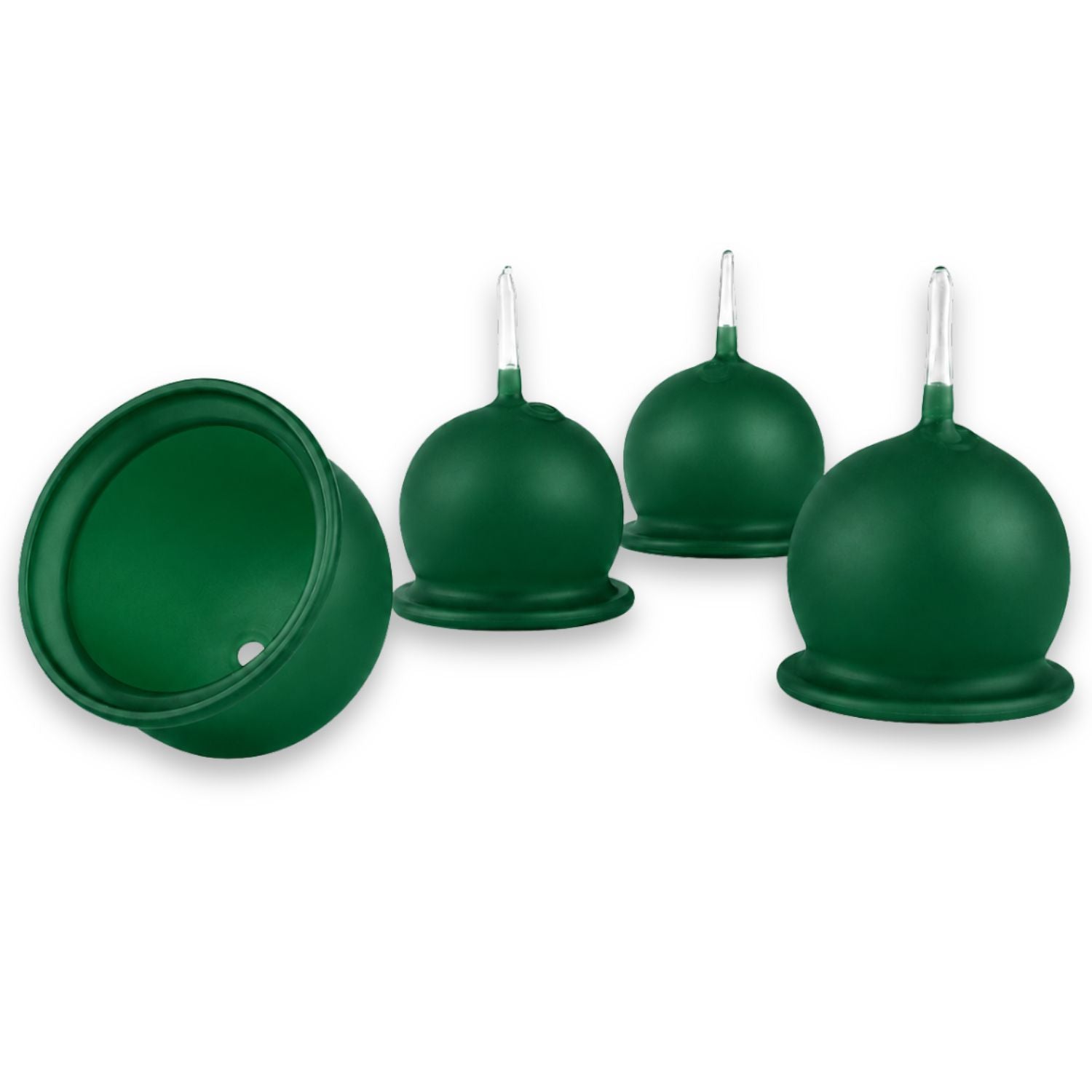 Teelichthalter aus Glas zum Stecken, 4er-Set, matt – für Adventskranz & Gestecke – mundgeblasen, mit Windschutz