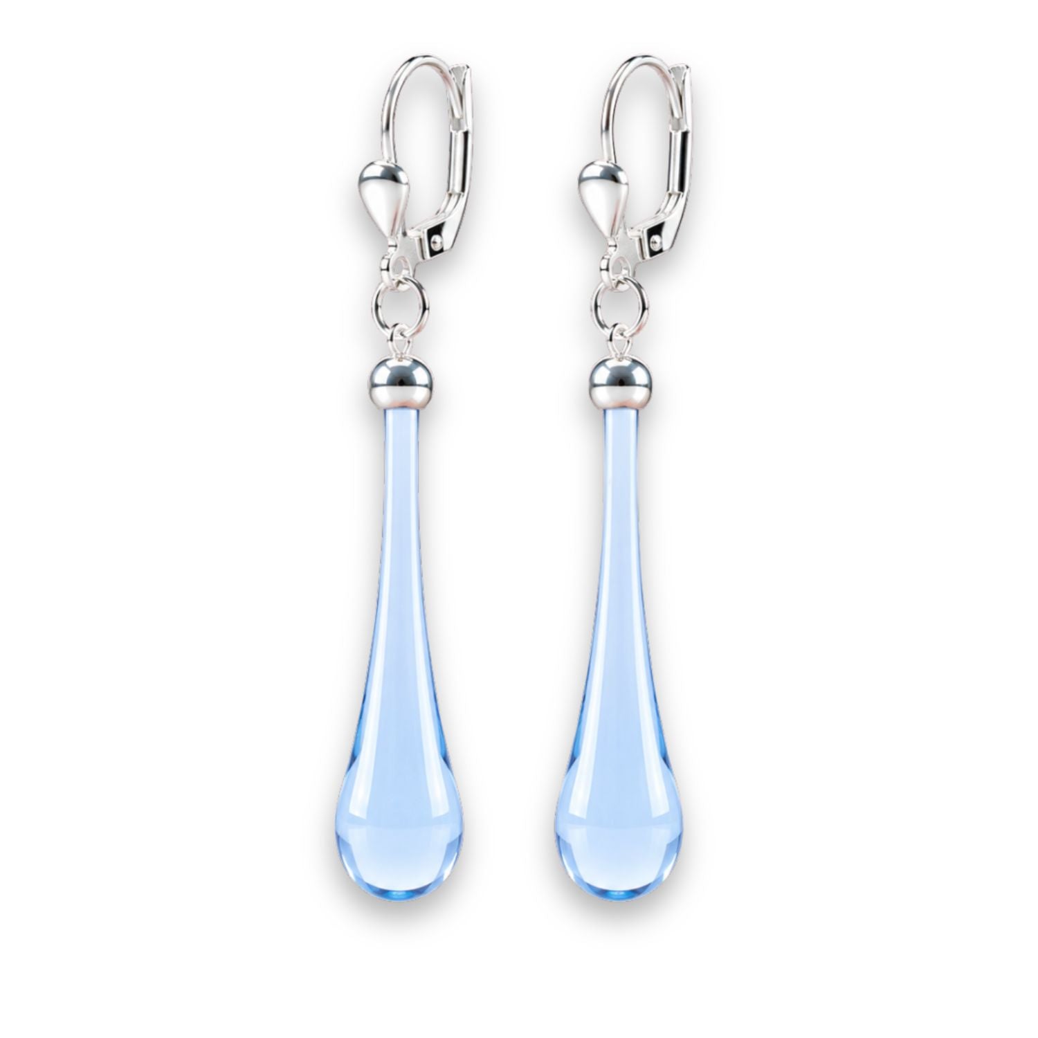 Tropfen Ohrringe 925 Silber – mundgeblasenes Glas, viele Farben