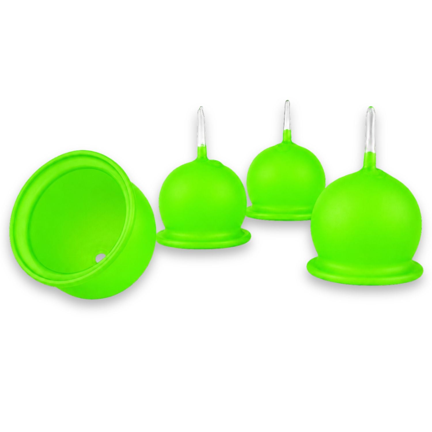 Teelichthalter aus Glas zum Stecken, 4er-Set, matt – für Adventskranz & Gestecke – mundgeblasen, mit Windschutz