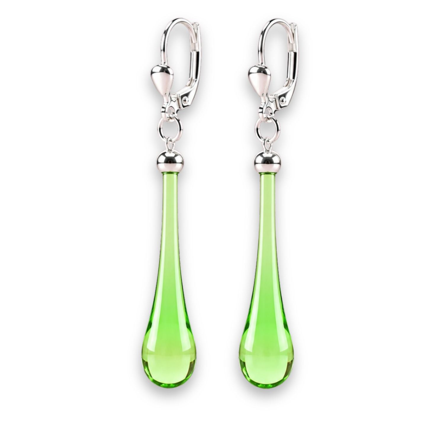 Tropfen Ohrringe 925 Silber – mundgeblasenes Glas, viele Farben