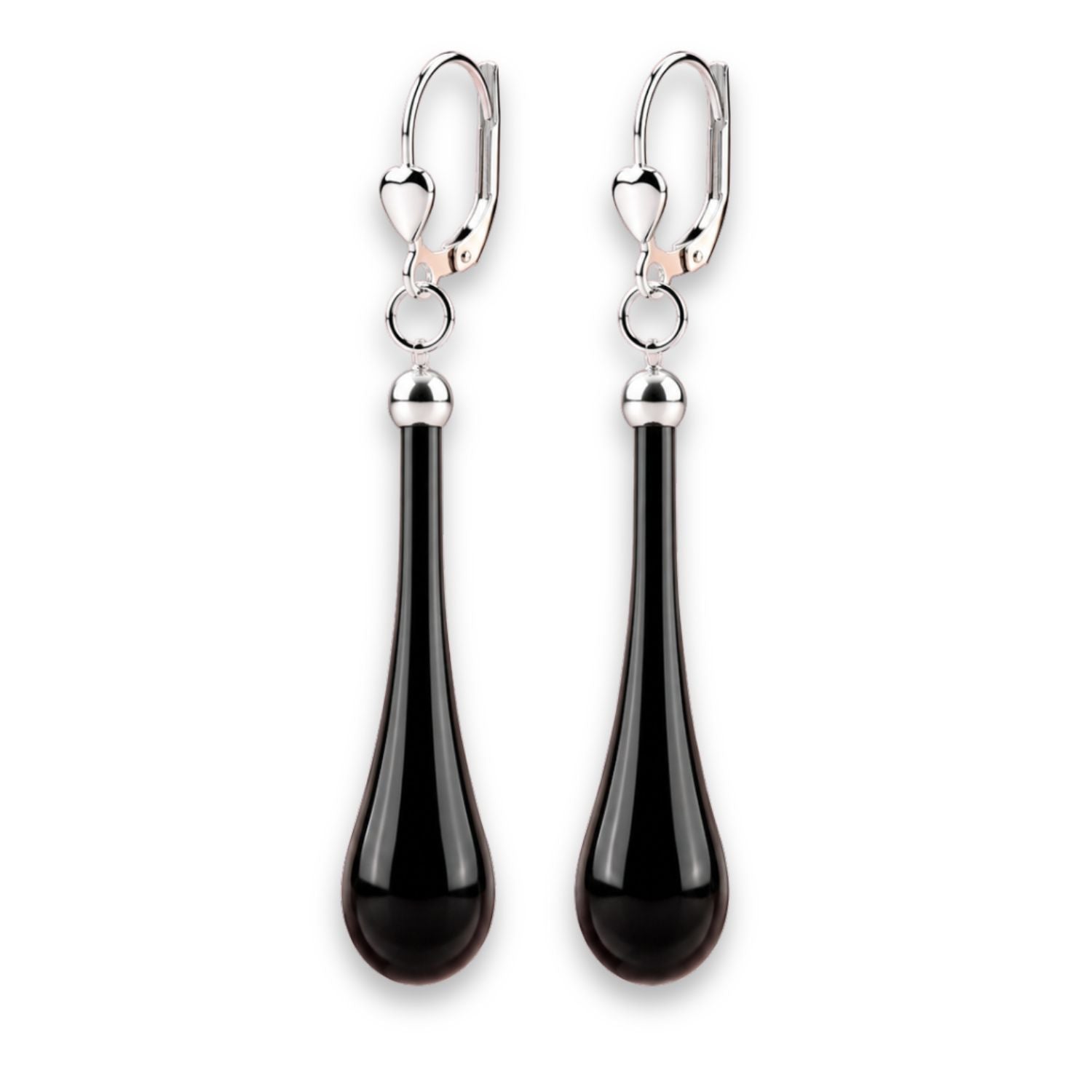 Tropfen Ohrringe 925 Silber – mundgeblasenes Glas, viele Farben