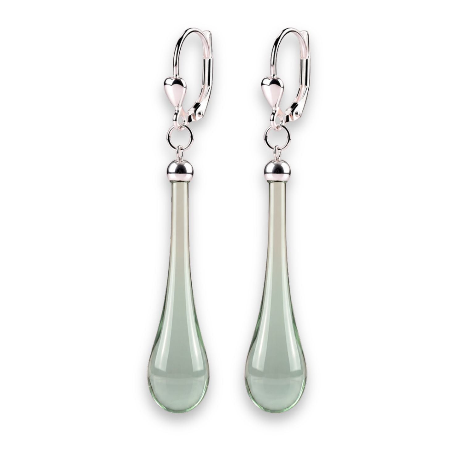 Tropfen Ohrringe 925 Silber – mundgeblasenes Glas, viele Farben