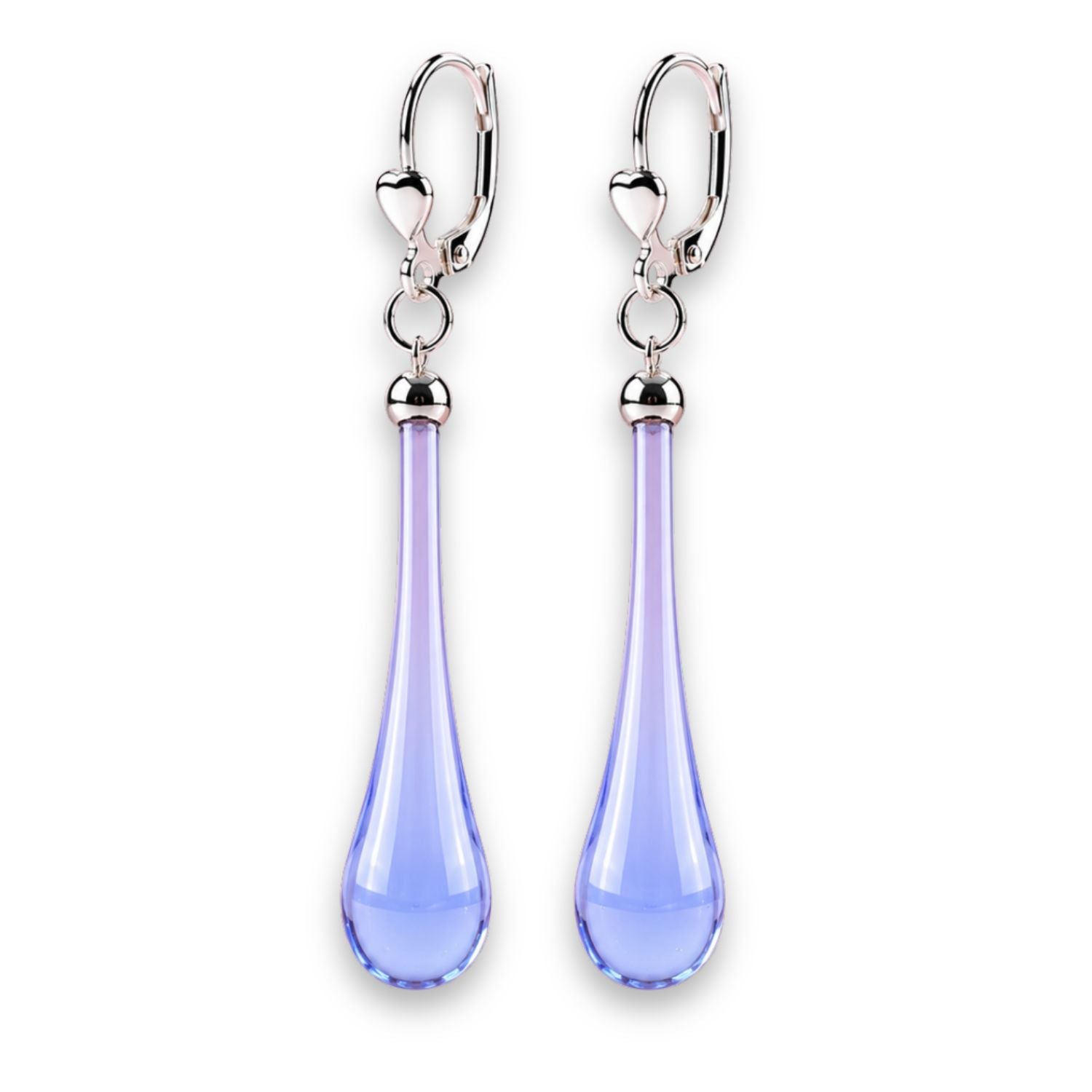 Tropfen Ohrringe 925 Silber – mundgeblasenes Glas, viele Farben