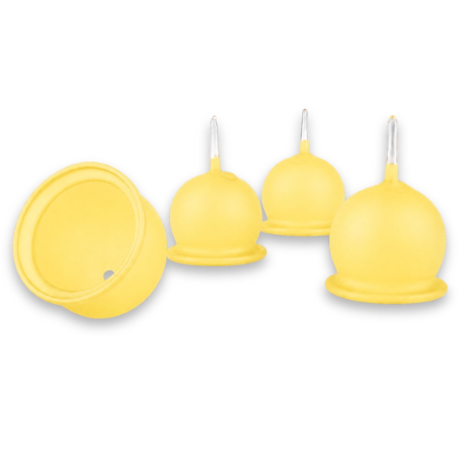Teelichthalter aus Glas zum Stecken, 4er-Set, matt – für Adventskranz & Gestecke – mundgeblasen, mit Windschutz