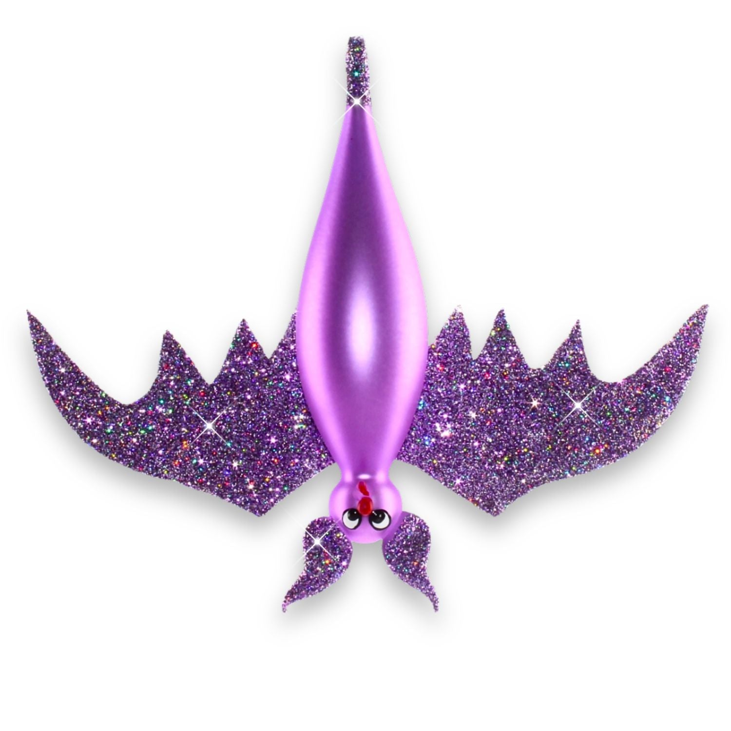 Große Fledermaus aus Glas – ausgefallener Christbaumschmuck, mundgeblasen