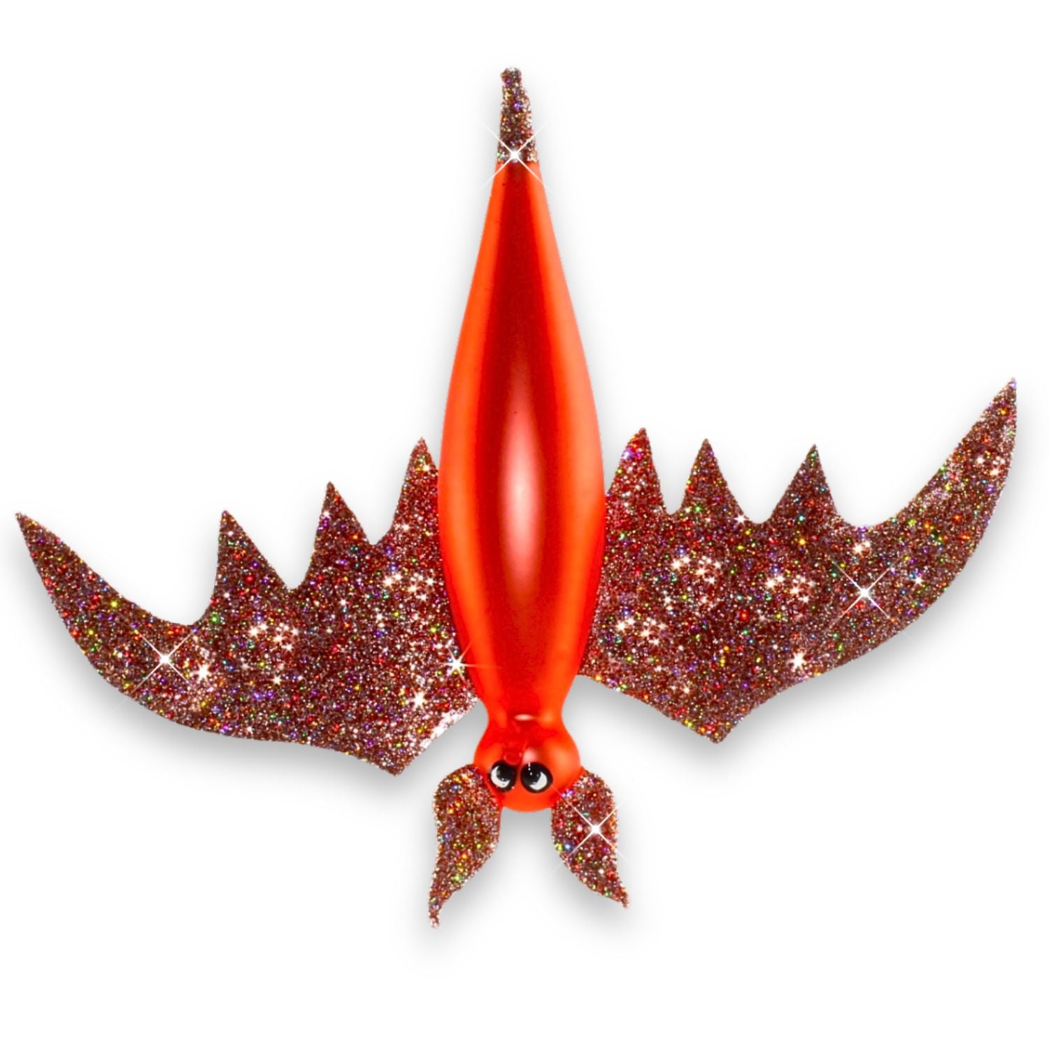 Große Fledermaus aus Glas – ausgefallener Christbaumschmuck, mundgeblasen