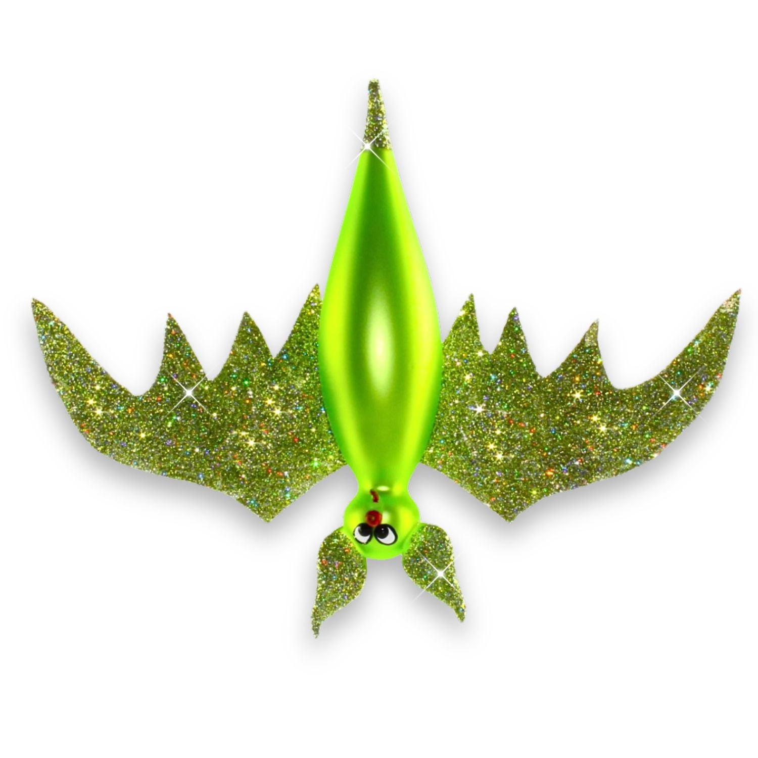 Große Fledermaus aus Glas – ausgefallener Christbaumschmuck, mundgeblasen