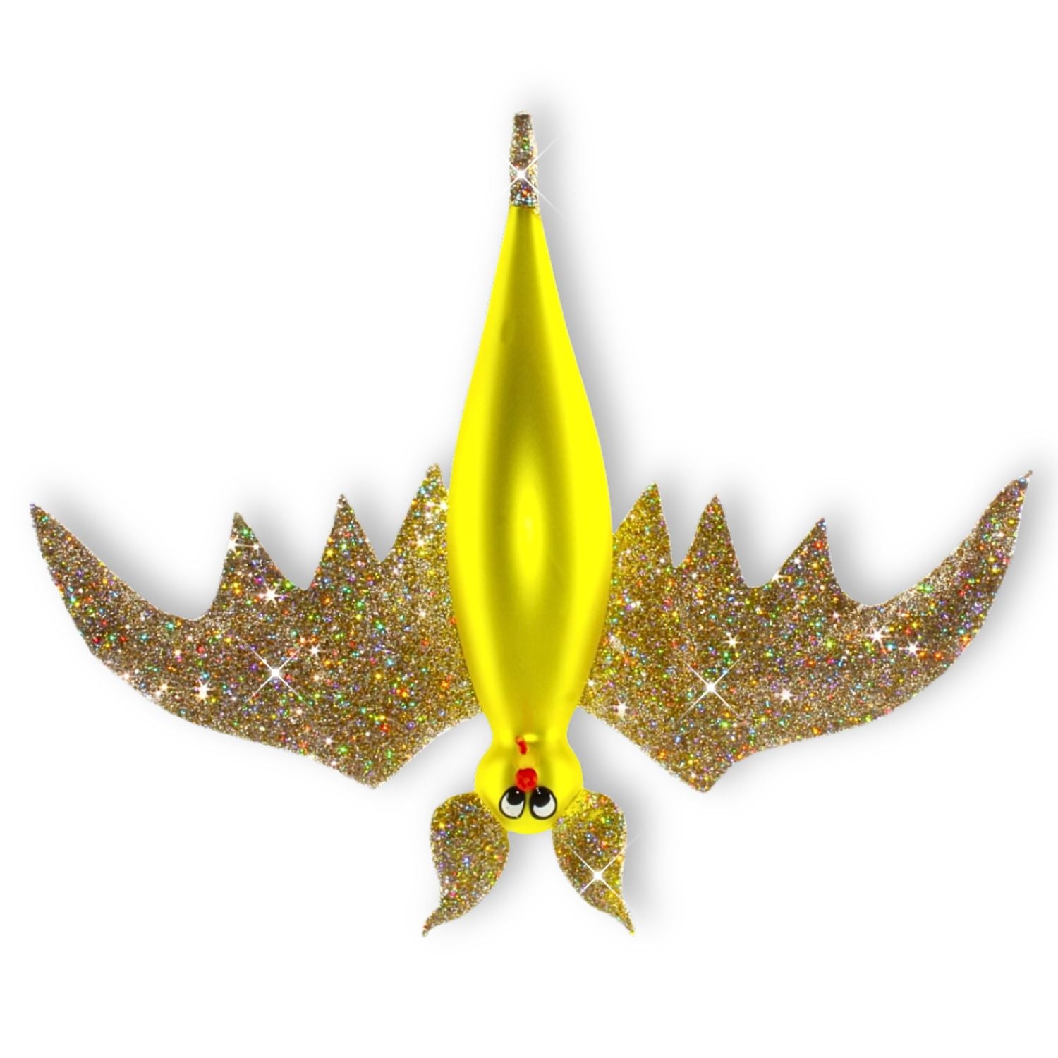Große Fledermaus aus Glas – ausgefallener Christbaumschmuck, mundgeblasen
