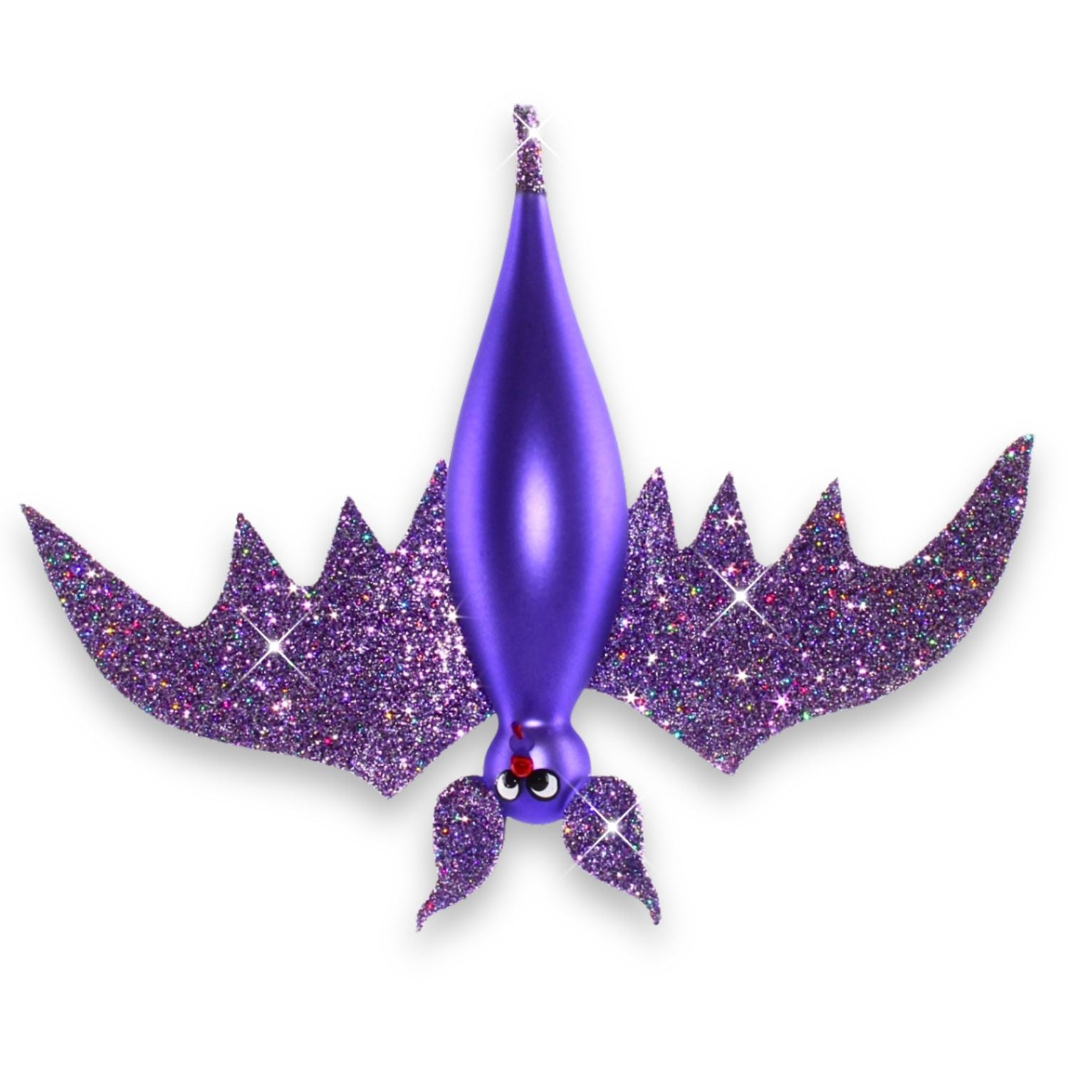 Große Fledermaus aus Glas – ausgefallener Christbaumschmuck, mundgeblasen