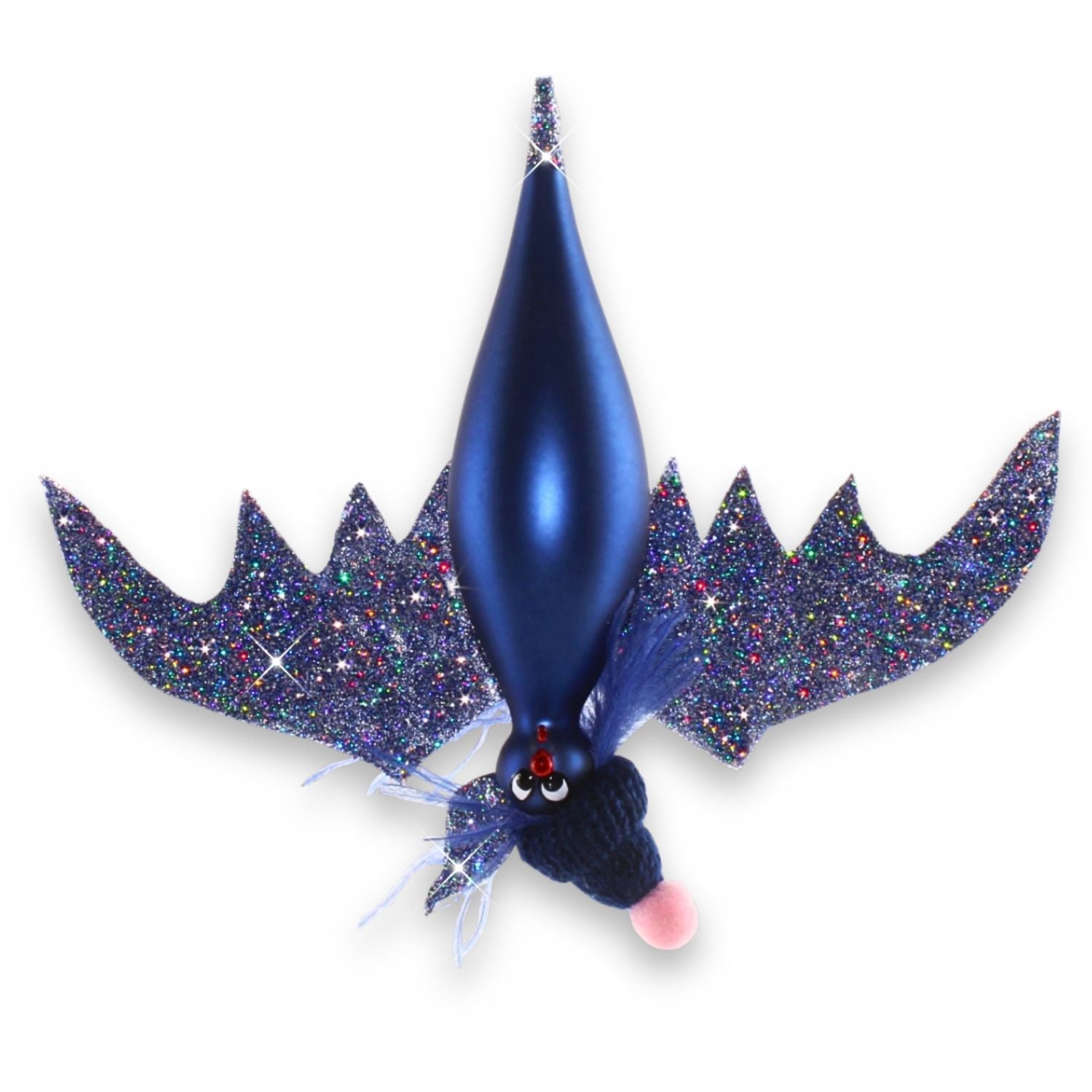 Große Fledermaus aus Glas – ausgefallener Christbaumschmuck, mundgeblasen