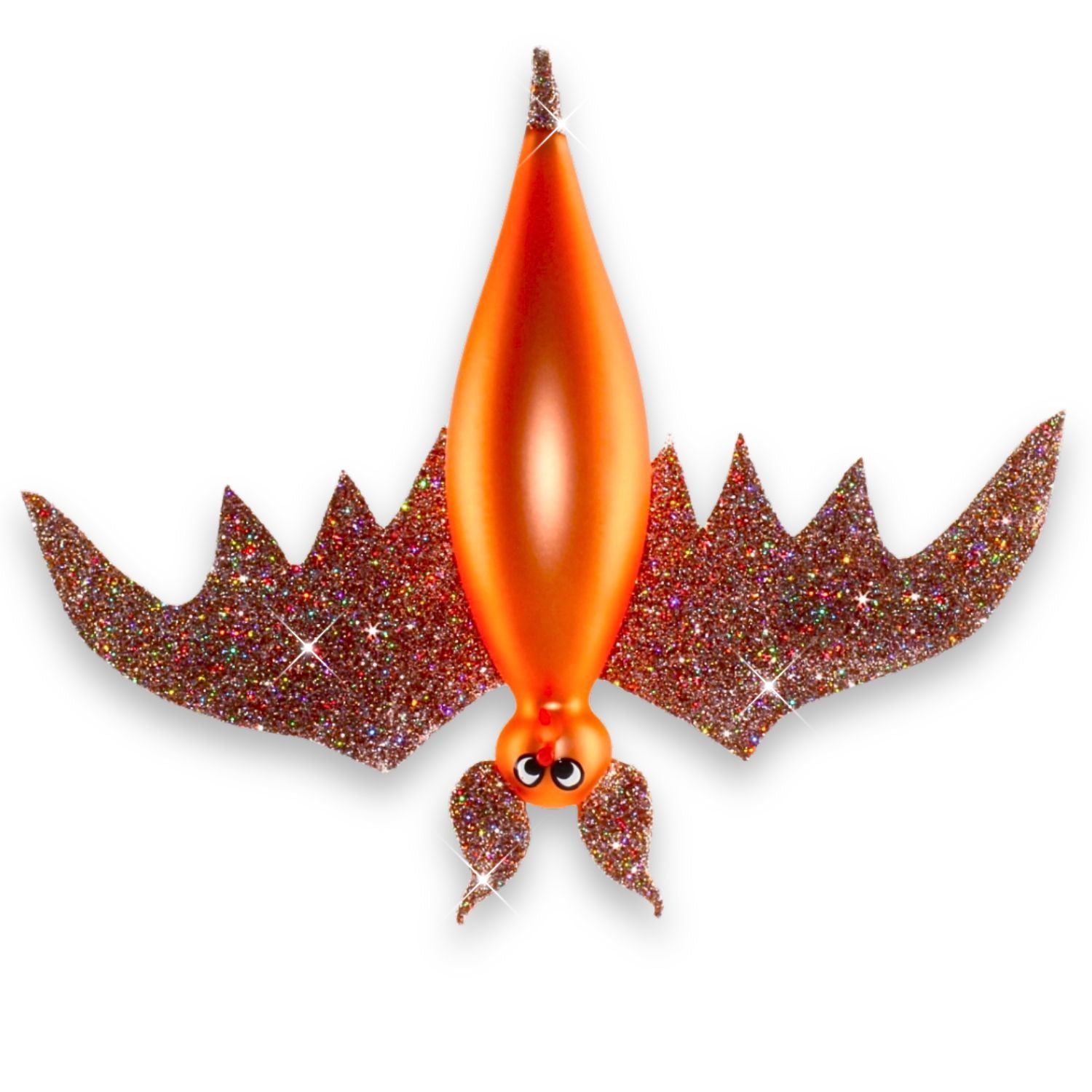 Große Fledermaus aus Glas – ausgefallener Christbaumschmuck, mundgeblasen