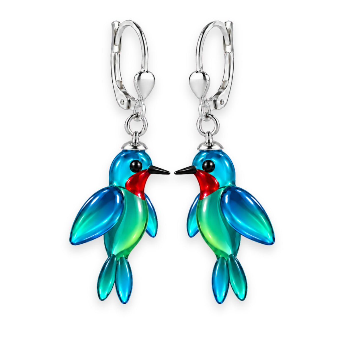 Kolibri Ohrringe aus Glas – handgefertigter Kolibri Schmuck